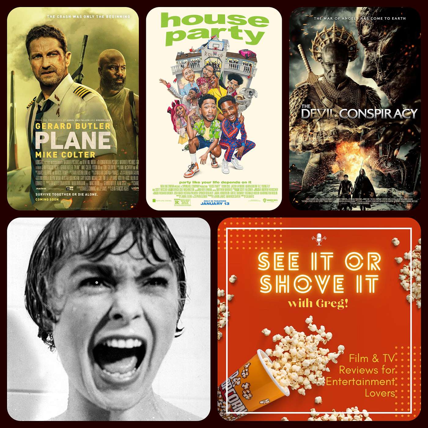 Episode 54 - Plane, House Party, The Devil Conspiracy, BK,R: Psycho, Oscar Outlook episode artwork