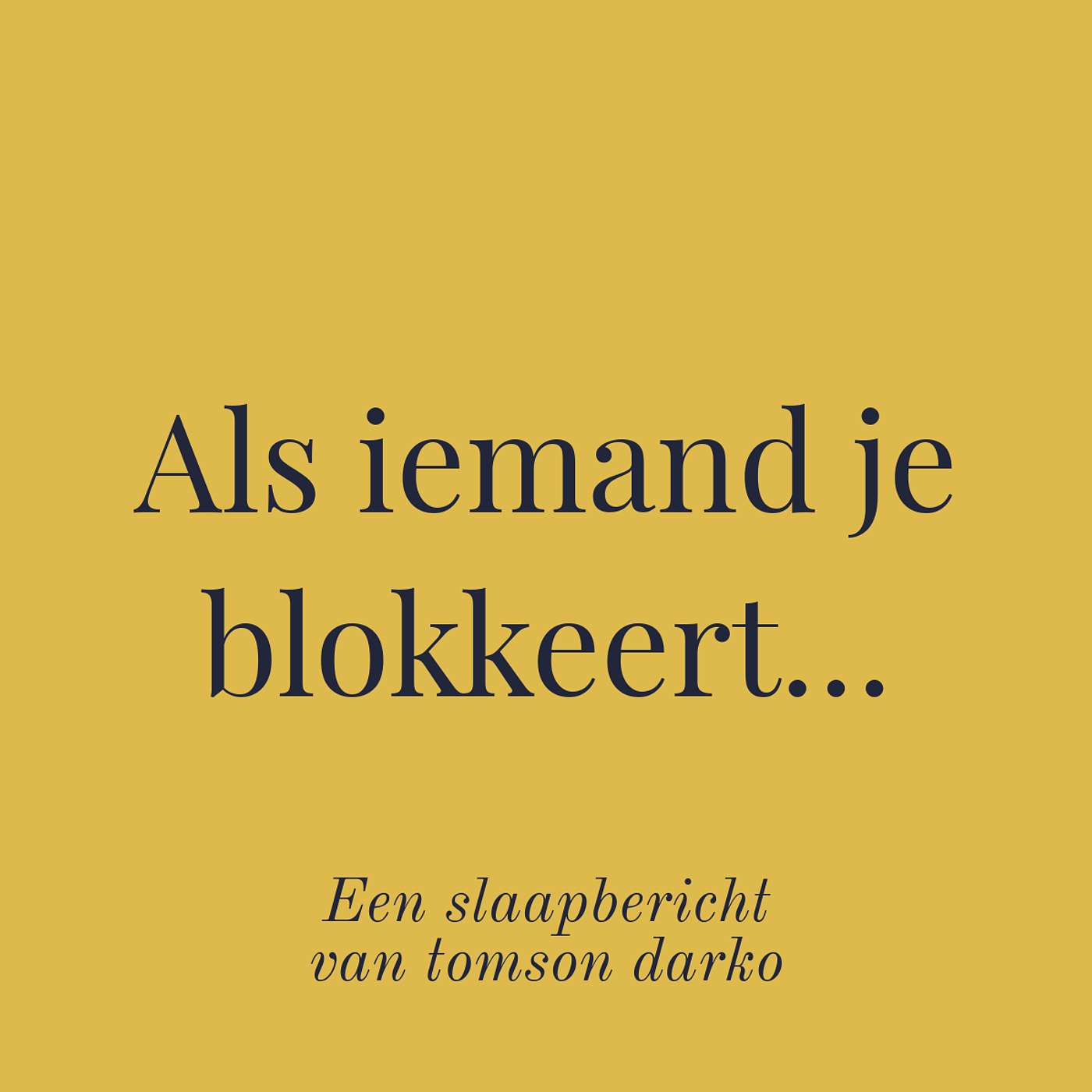 In slaap vallen met melancholie van Tomson Darko