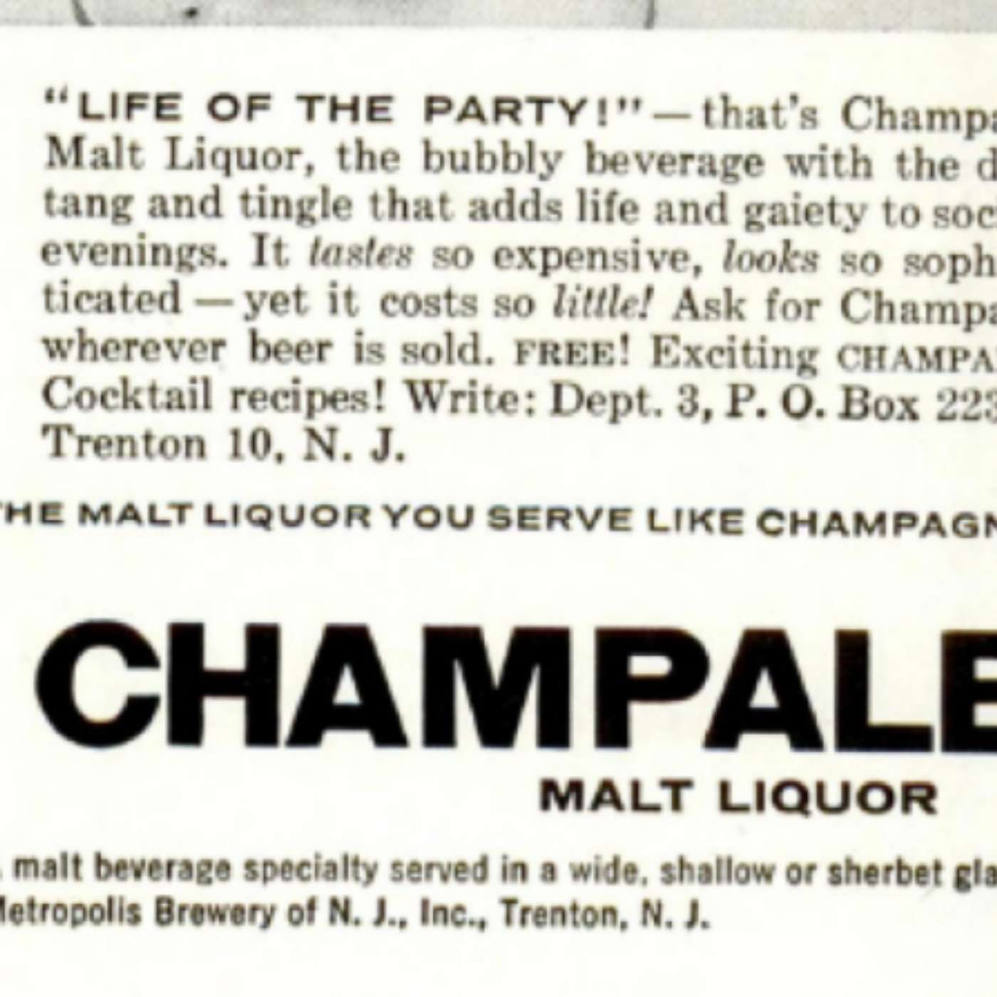 June, please bring me the malt liquor