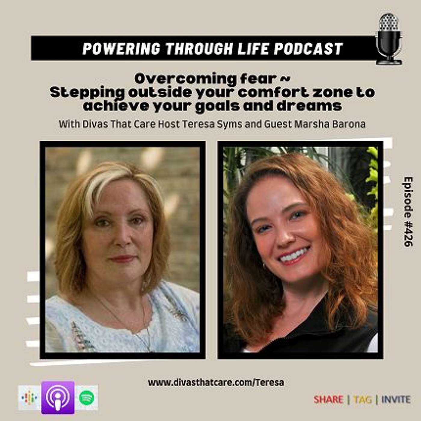 Overcoming fear ~ Stepping outside your comfort zone to achieve your goals and dreams episode artwork
