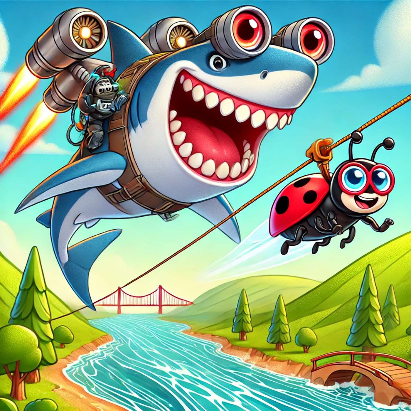 Quinn the Ladybird and Kaarl the Megladon
