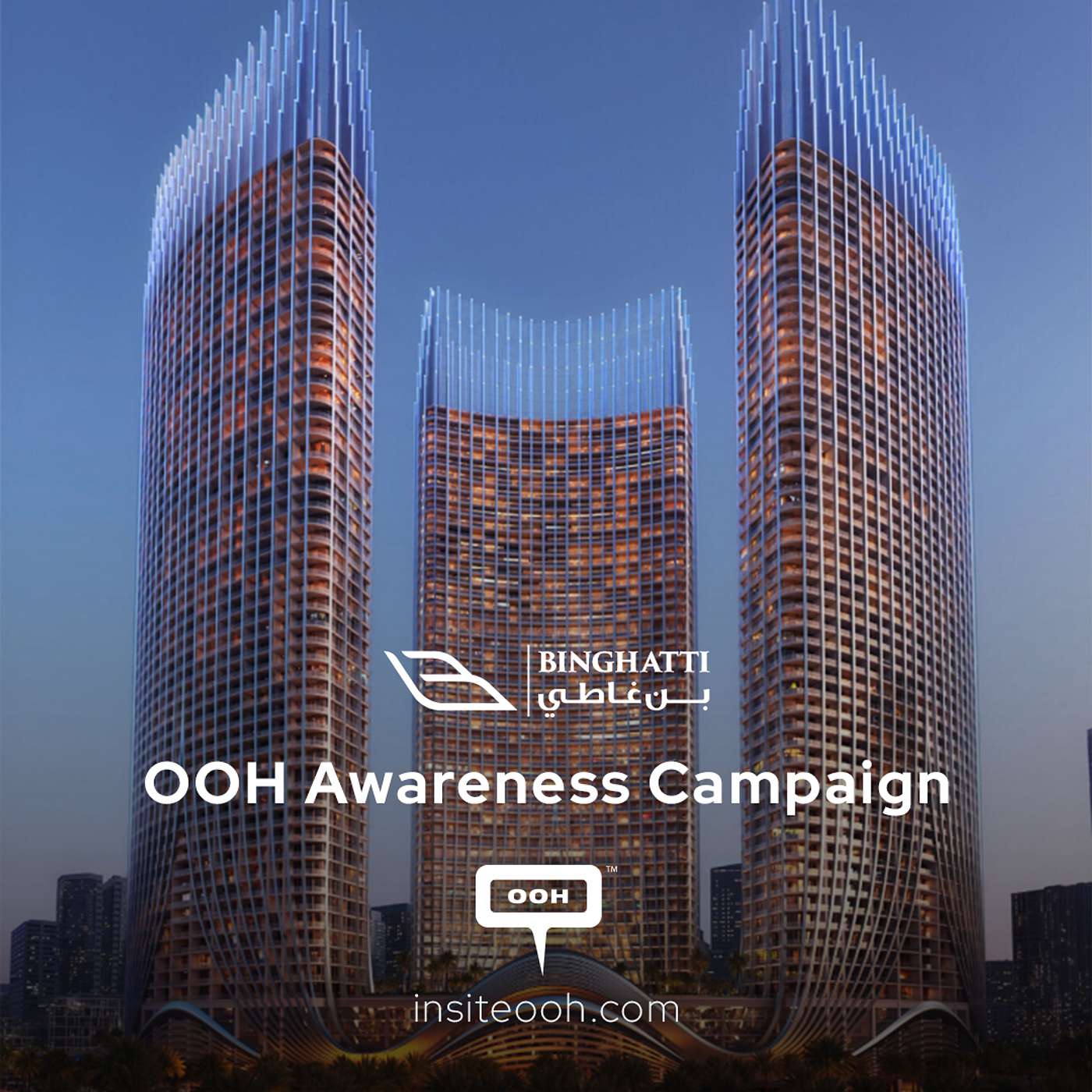 Binghatti Skyblade Rises in Downtown Dubai with Creative Die-Cut Hoarding Campaign