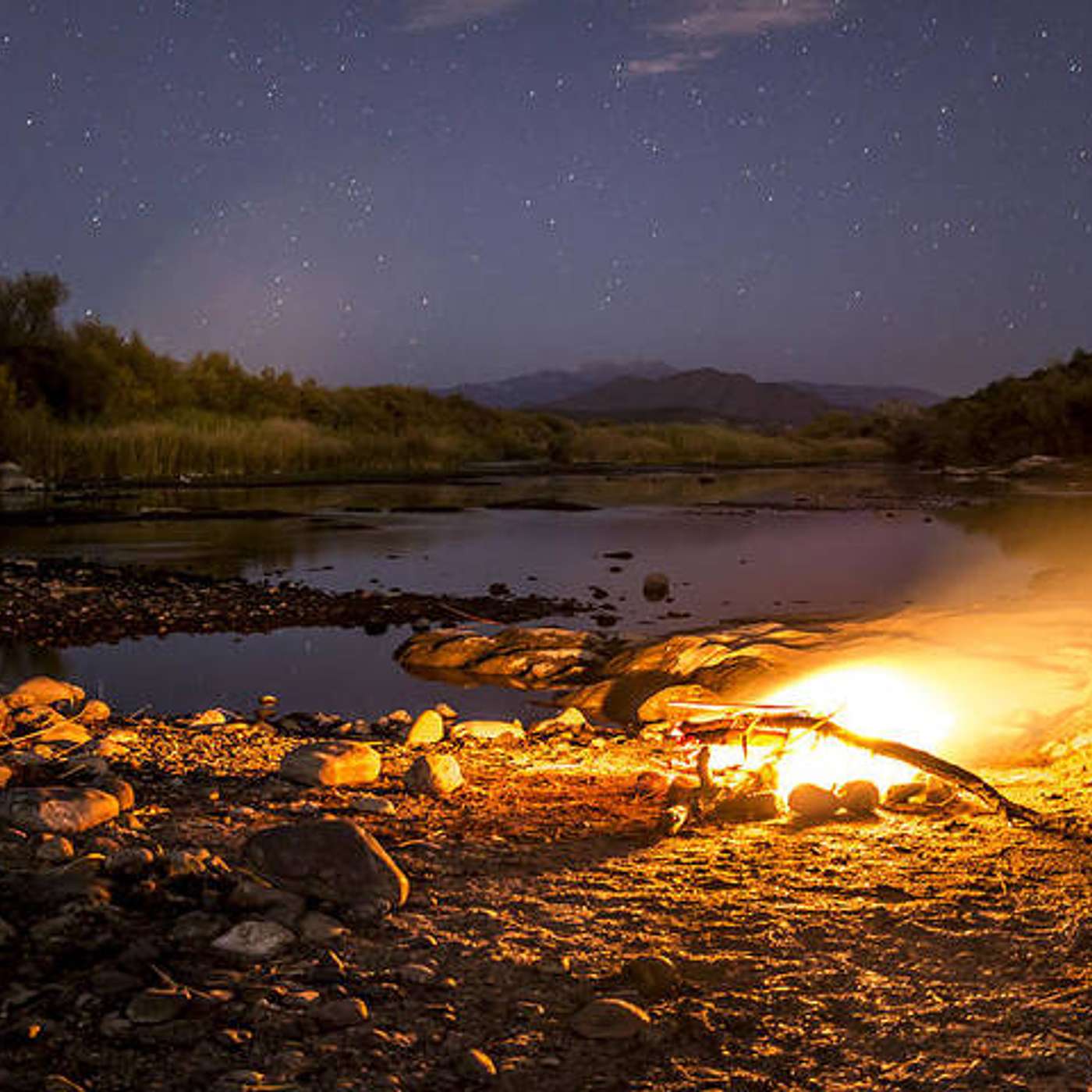 A Campfire and Train Ride