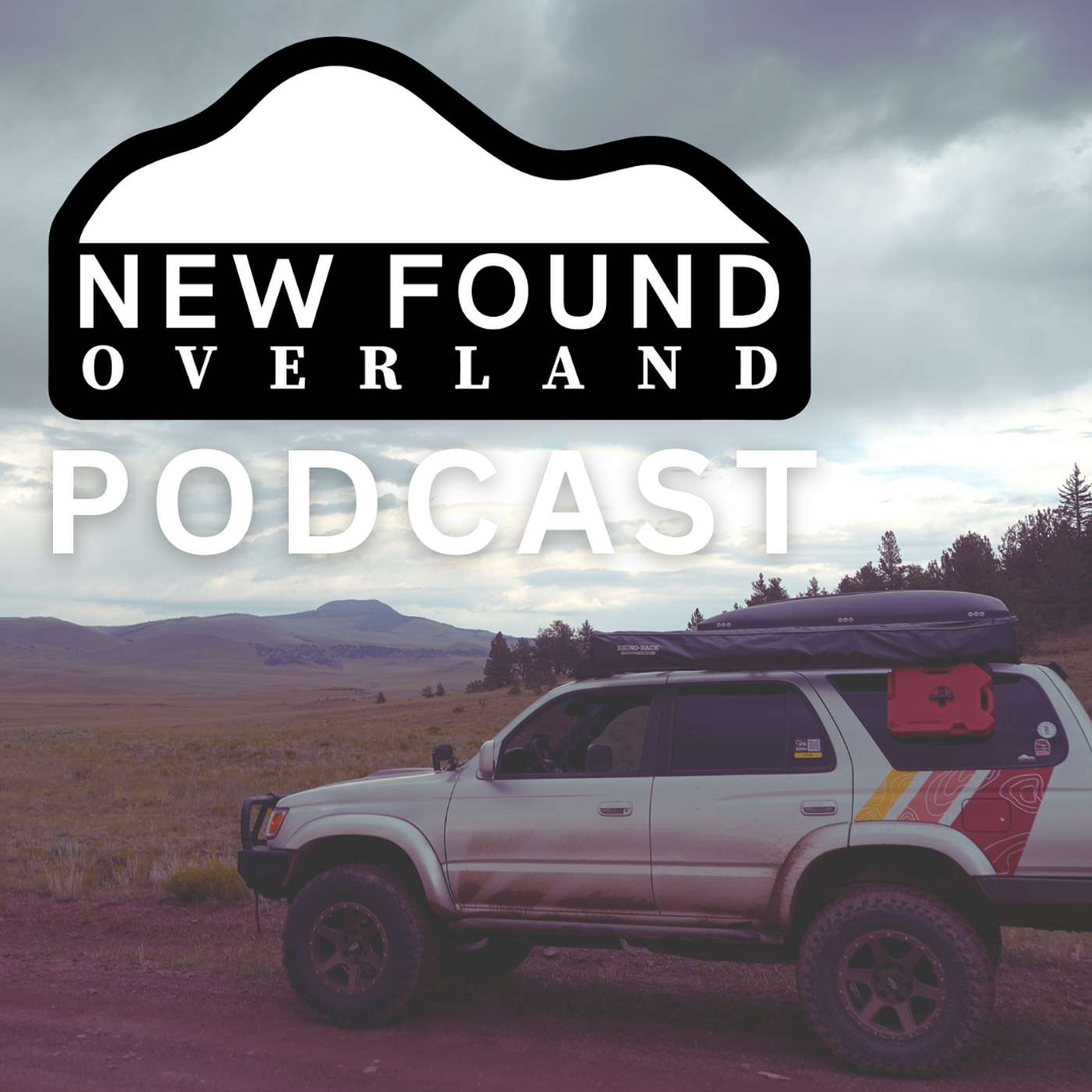 Logo of the podcast new found overland