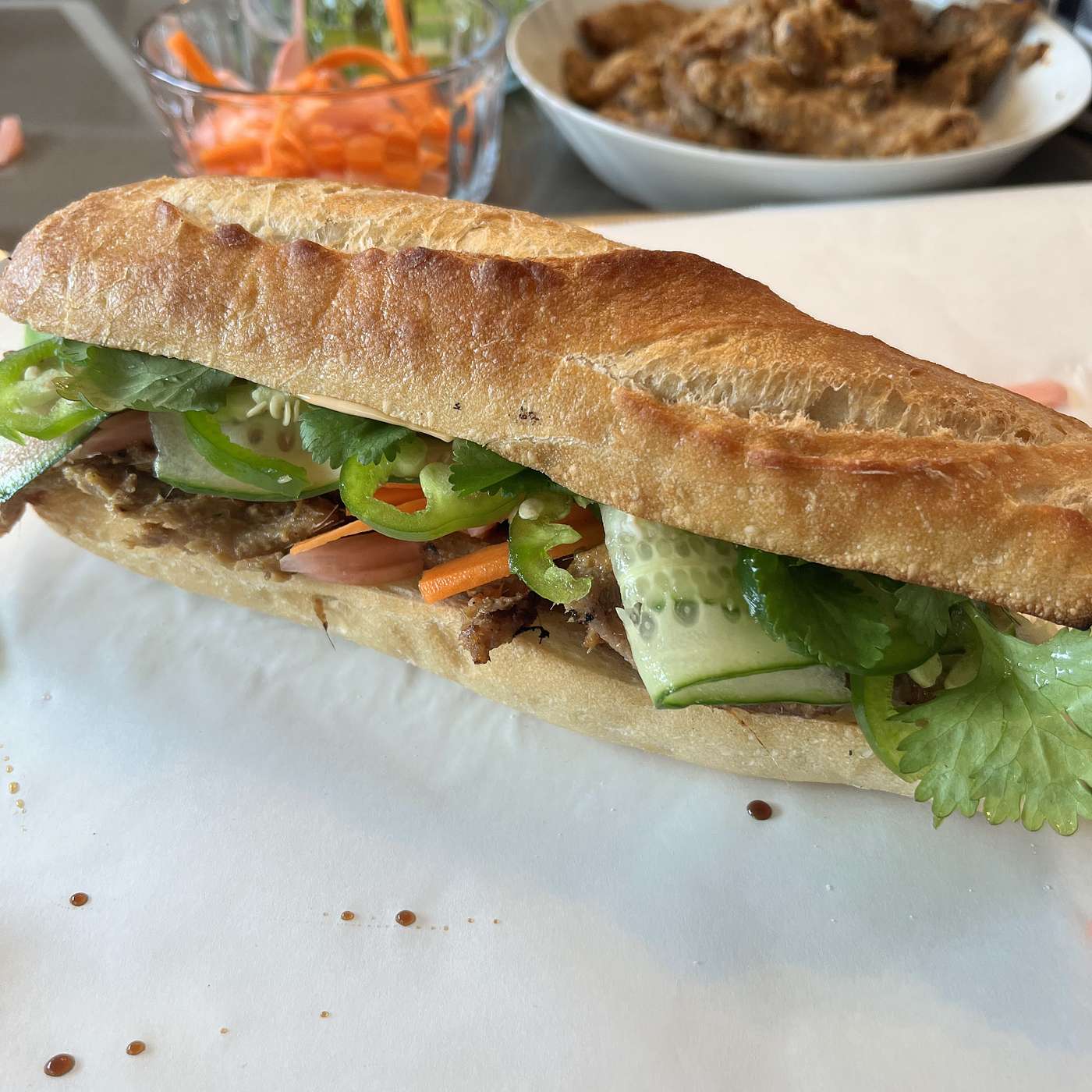 S4 E10 Banh Mi : A Vietnamese Sub with Pork, Pickled Veggies and Fresh Greens