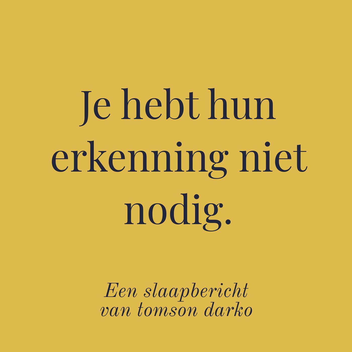 Niemand zit op je te wachten. Doe het daarom allemaal zelf. episode artwork