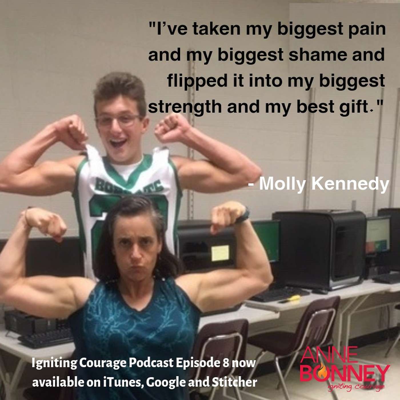 IGNITING COURAGE Podcast Episode 8: Interview with Molly Kennedy, International Speaker, Ironman, Author and Twenty Flipper episode artwork