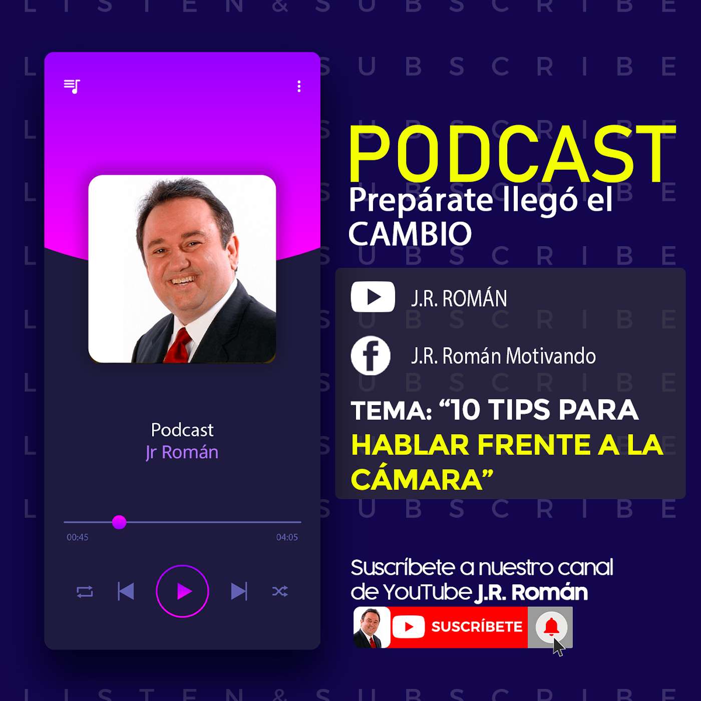 10 TIPS PARA HABLAR FRENTE A LA CÁMARA - Prepárate llegó el cambio - PODCAST episode artwork