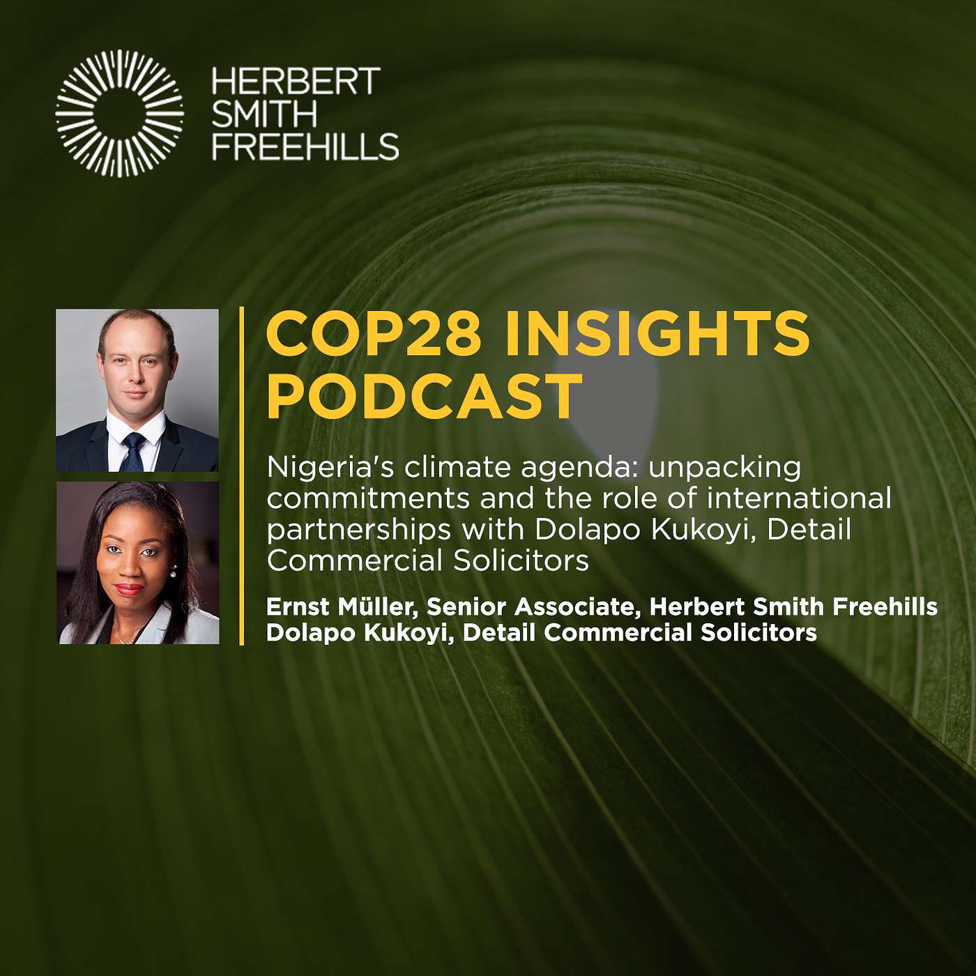 COP28 Insights EP5: Nigeria's climate agenda: unpacking commitments and the role of international partnerships with Dolapo Kukoyi, Detail Commercial Solicitors episode artwork