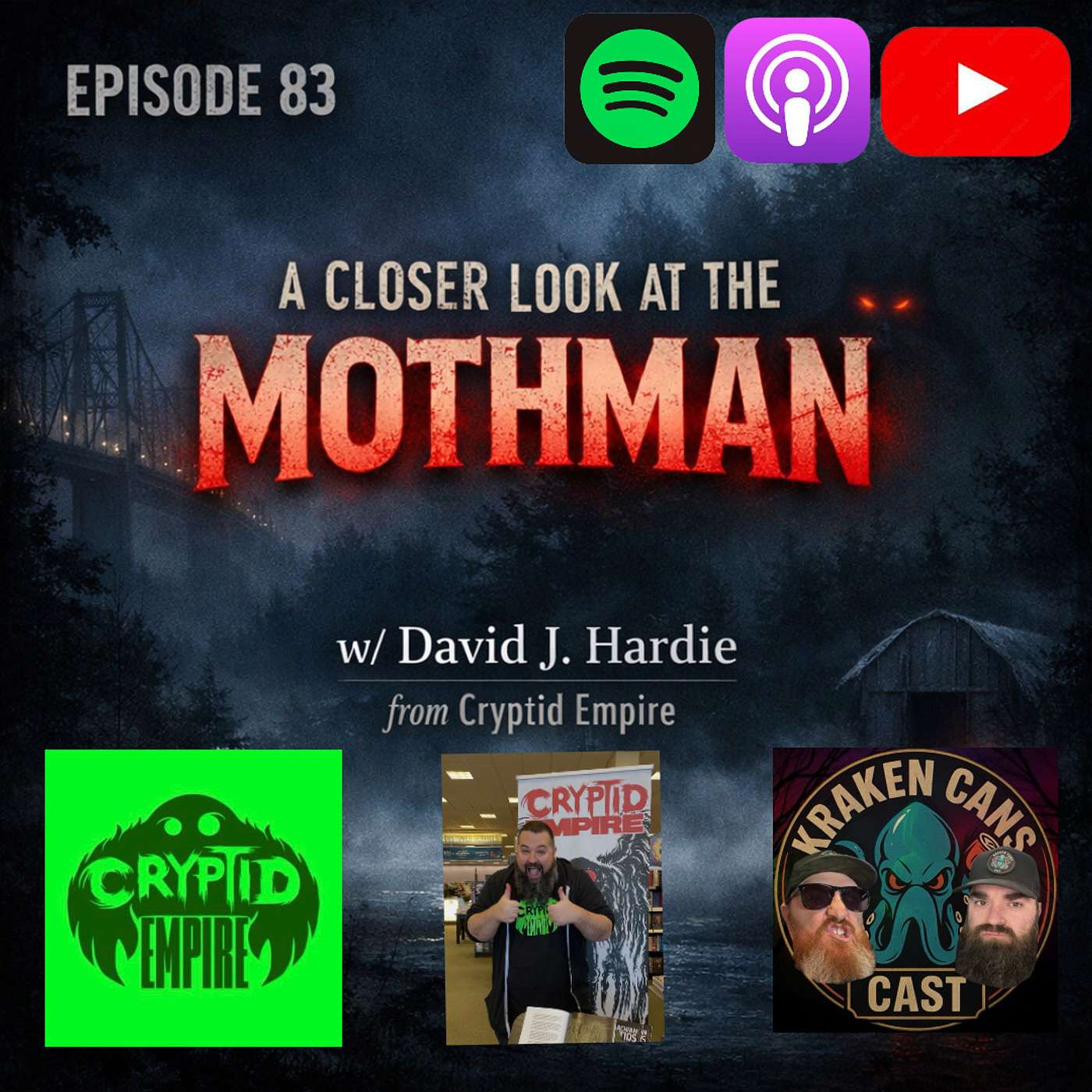 Ep. 83 A Closer Look at the Mothman - w/ David Hardie from Cryptid Empire episode artwork