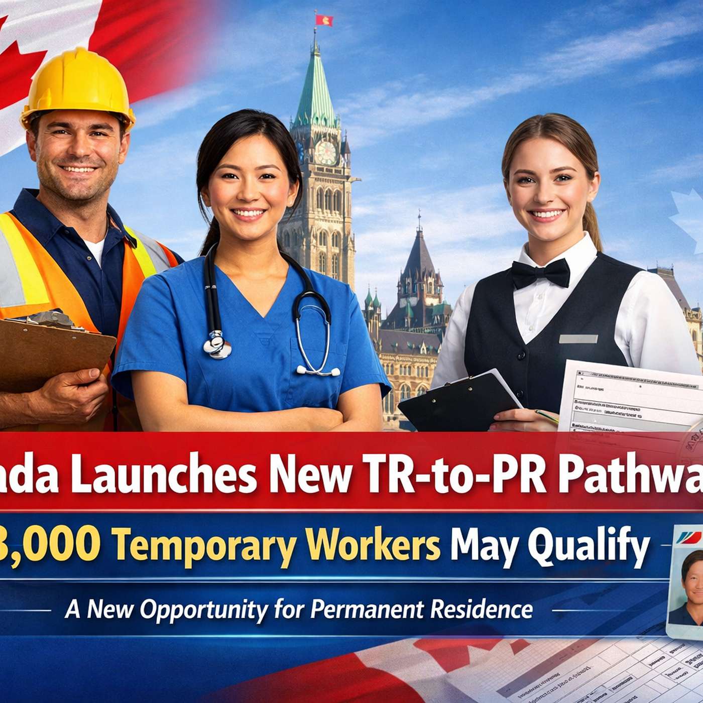 New TR-to-PR Pathway in Canada: 33,000 Temporary Workers May Qualify for Permanent Residence