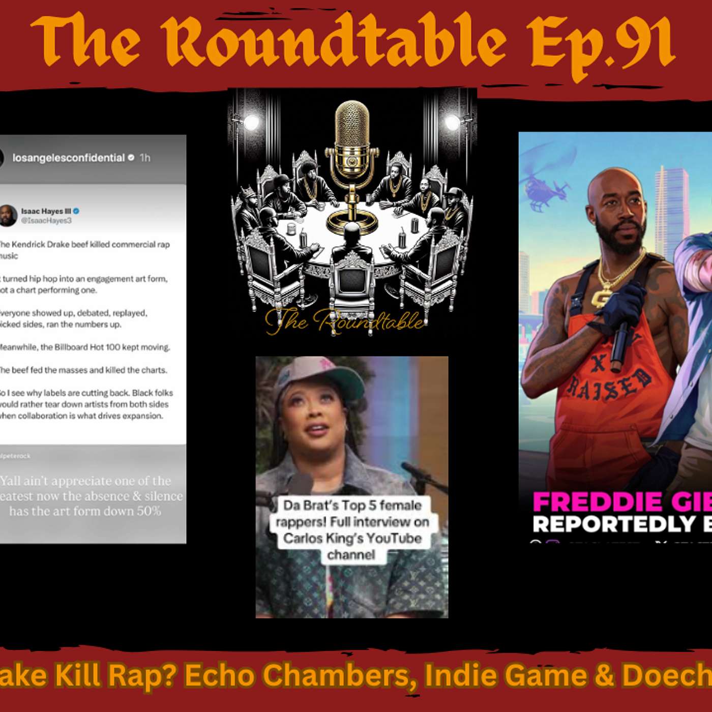 Did Kendrick/Drake Kill Rap? Echo Chambers, Indie Game & Doechii's GOAT Status |Roundtable Ep.91 episode artwork