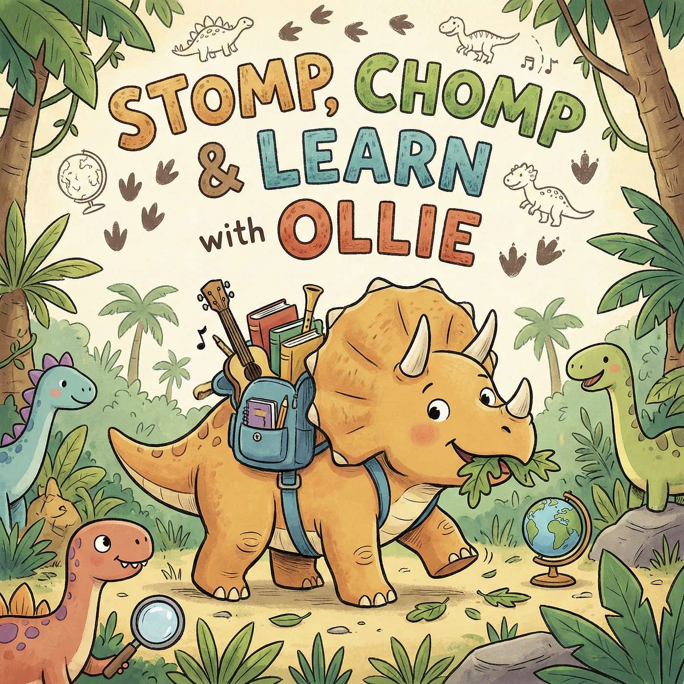 Stomp, Chomp & Learn with Ollie cover art