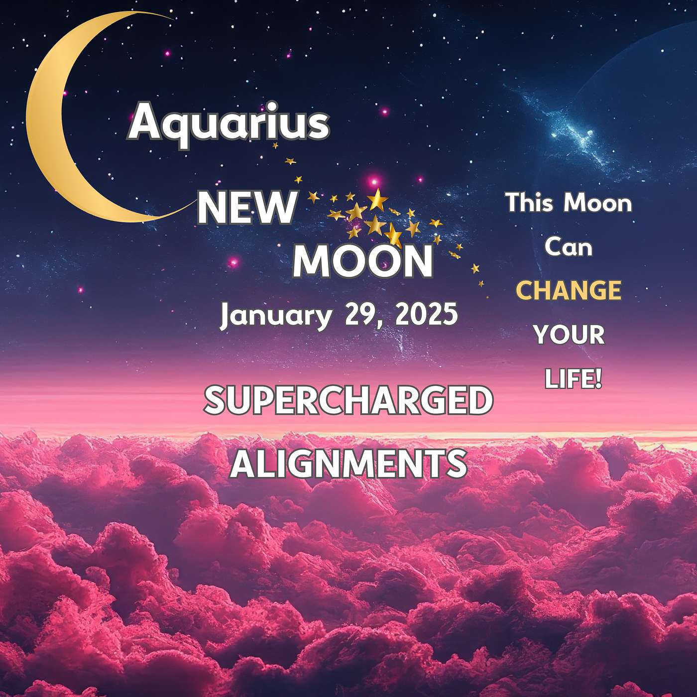 Aquarius New Moon. SUPERCHARGED ALIGNMENTS! This Moon Can CHANGE YOUR LIFE]