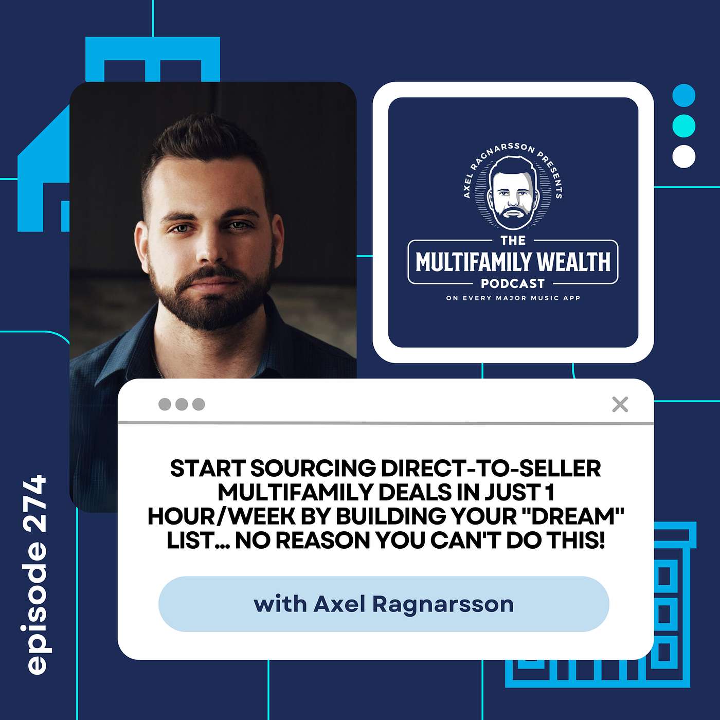 #274: Start Sourcing Direct-To-Seller Multifamily Deals In Just 1 Hour/Week By Building Your "Dream" List... No Reason You Can't Do This! episode artwork