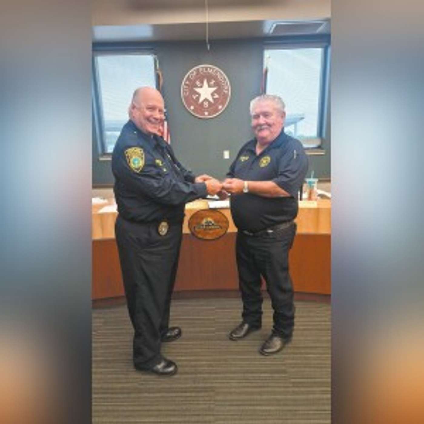 Elmendorf recognizes police chaplain episode artwork