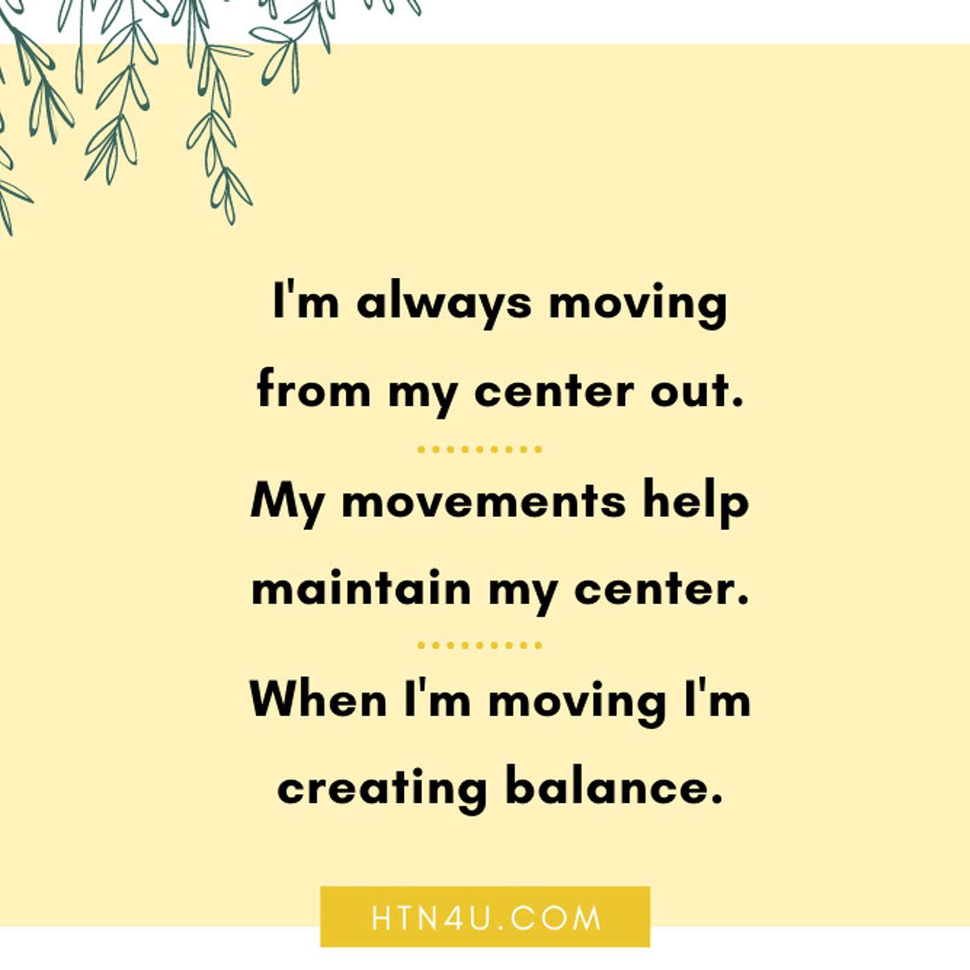 HTN4U Unlimiting Affirmations on Balance#185