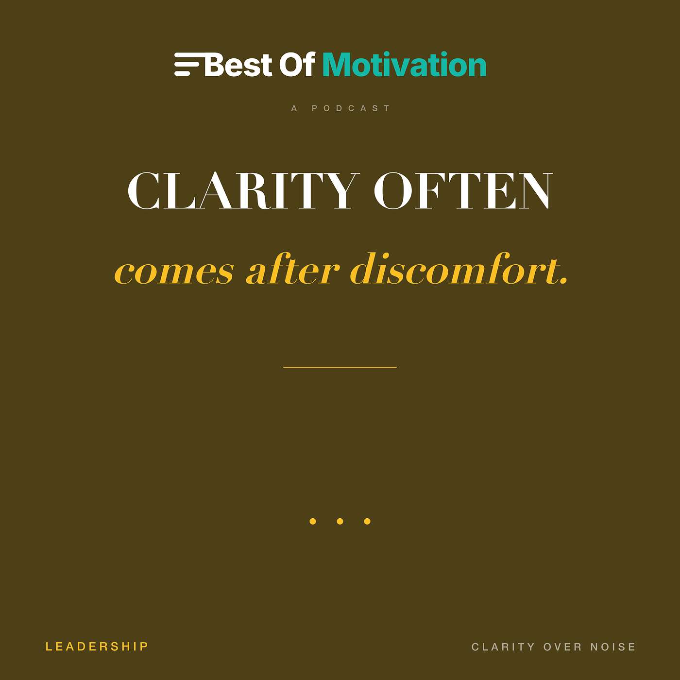 Clarity Often Comes After Discomfort