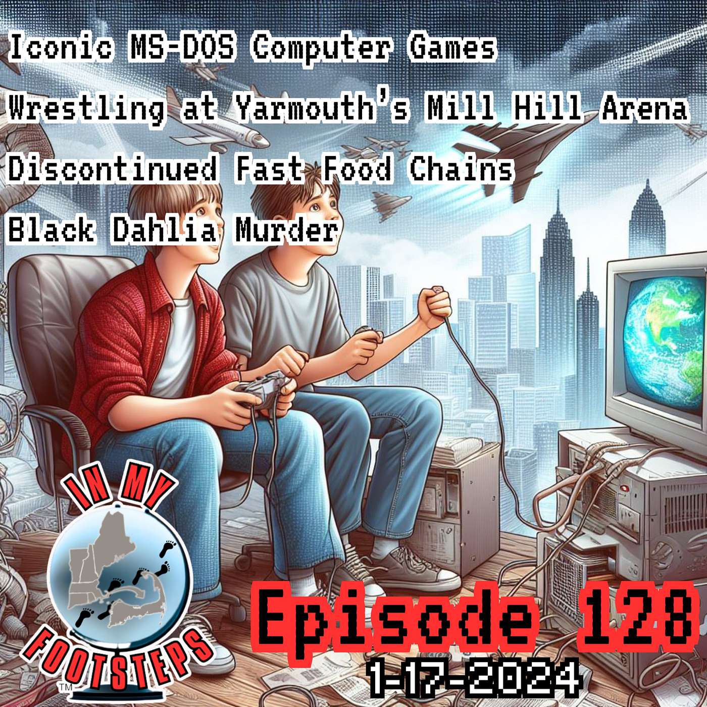 Episode 128: The World of MS-DOS Computer Games; Pro Wrestling at Cape Cod's Mill Hill Arena; Defunct Fast Food Chains; Black Dahlia Murder(1-17-2024)