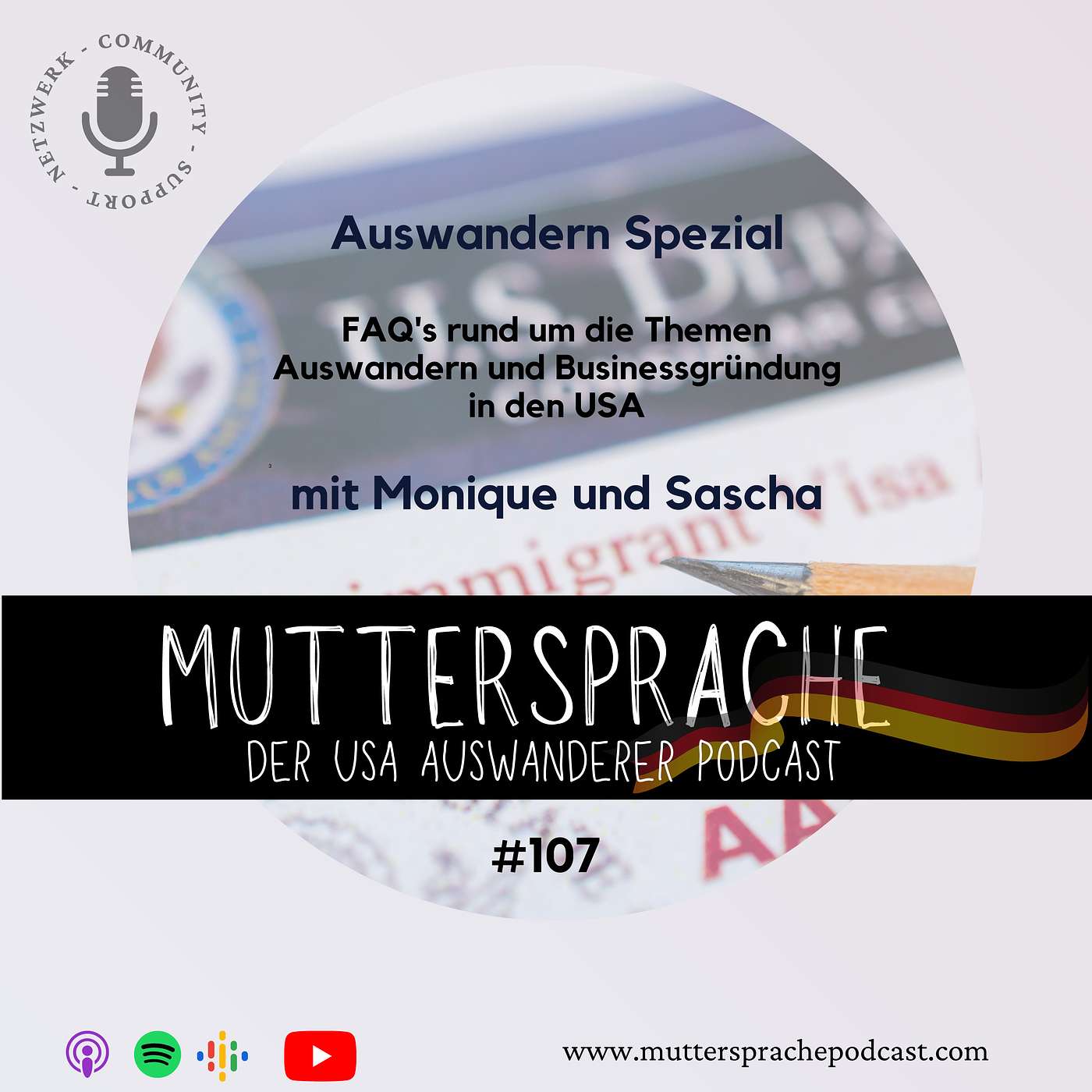 Auswandern Spezial: FAQ's zu den Themen Auswandern und Businessgründung in den USA - mit Monique und Sascha episode artwork