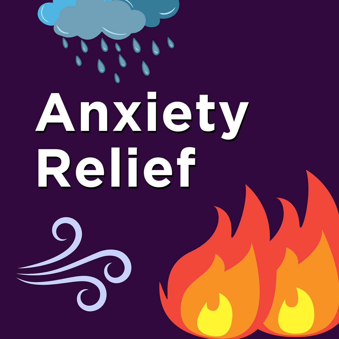 ADHD UNWIND - LOOP Anxiety Relief - Rainstorm, Wind + Crackling Fire for Deep Calm & Study