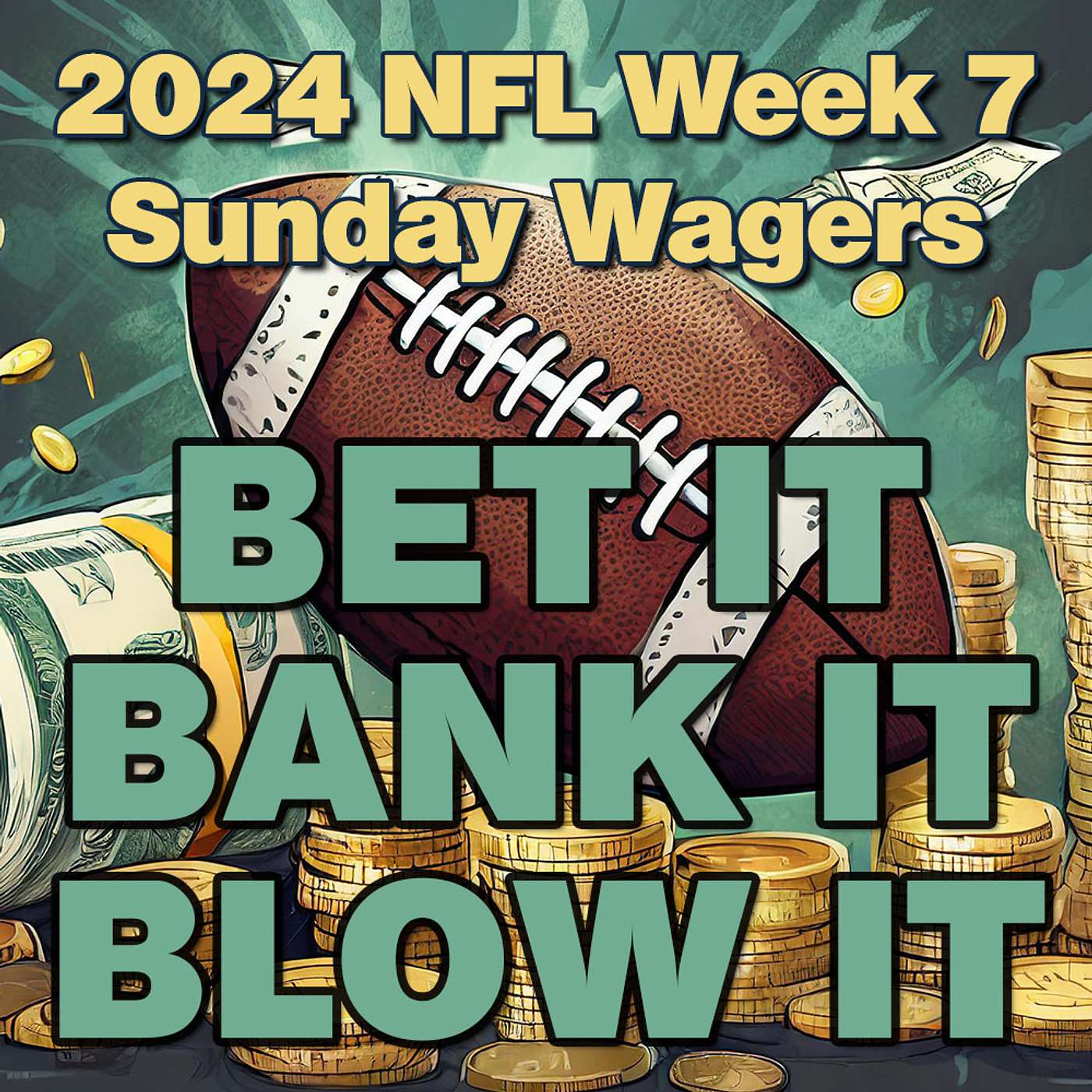 Bet It, Bank It, Blow It: 2024 NFL Week 7: Best Sunday NFL Football Wagers, Bets and Picks episode artwork