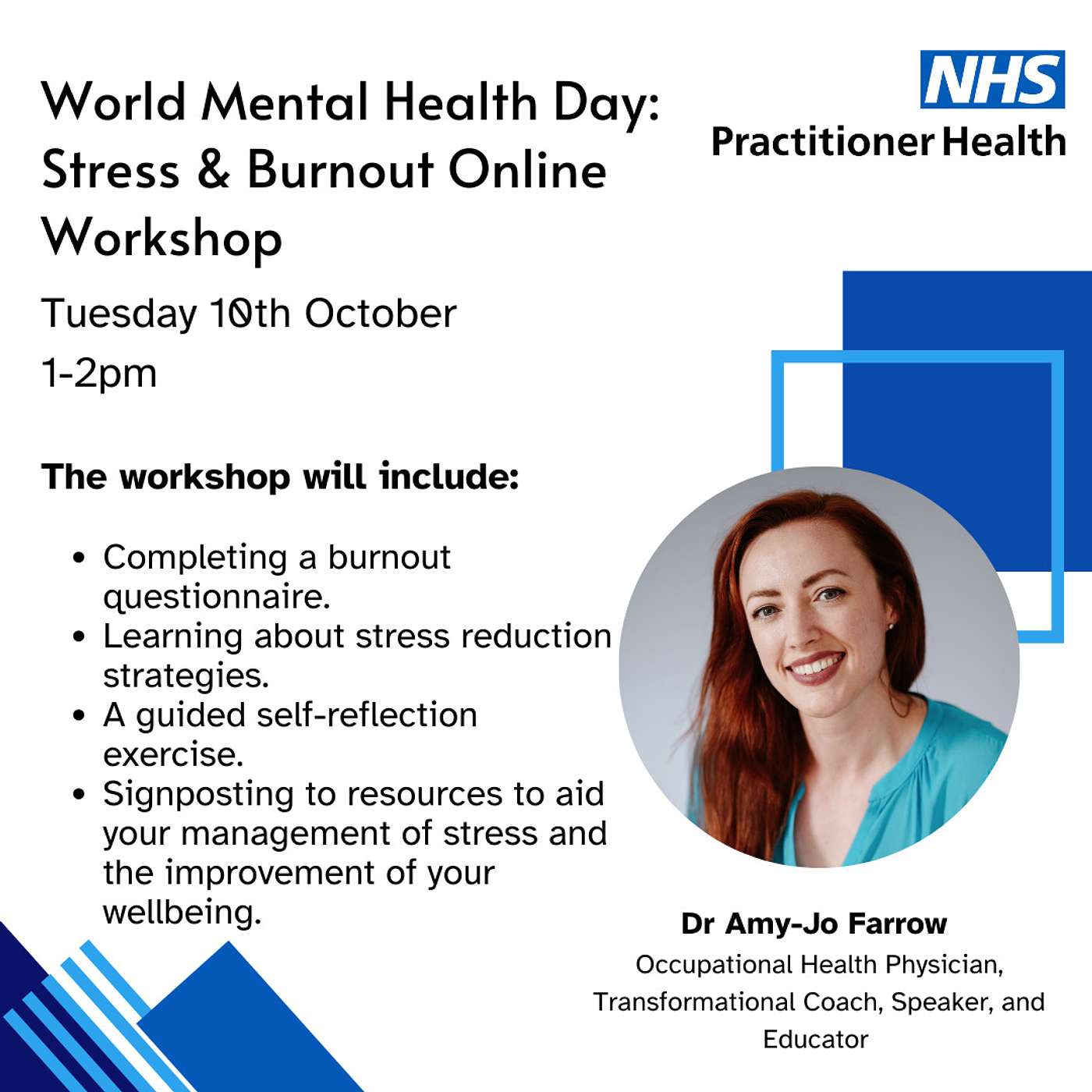 Stress and Burnout Online Workshop with Dr Amy-Jo Farrow episode artwork