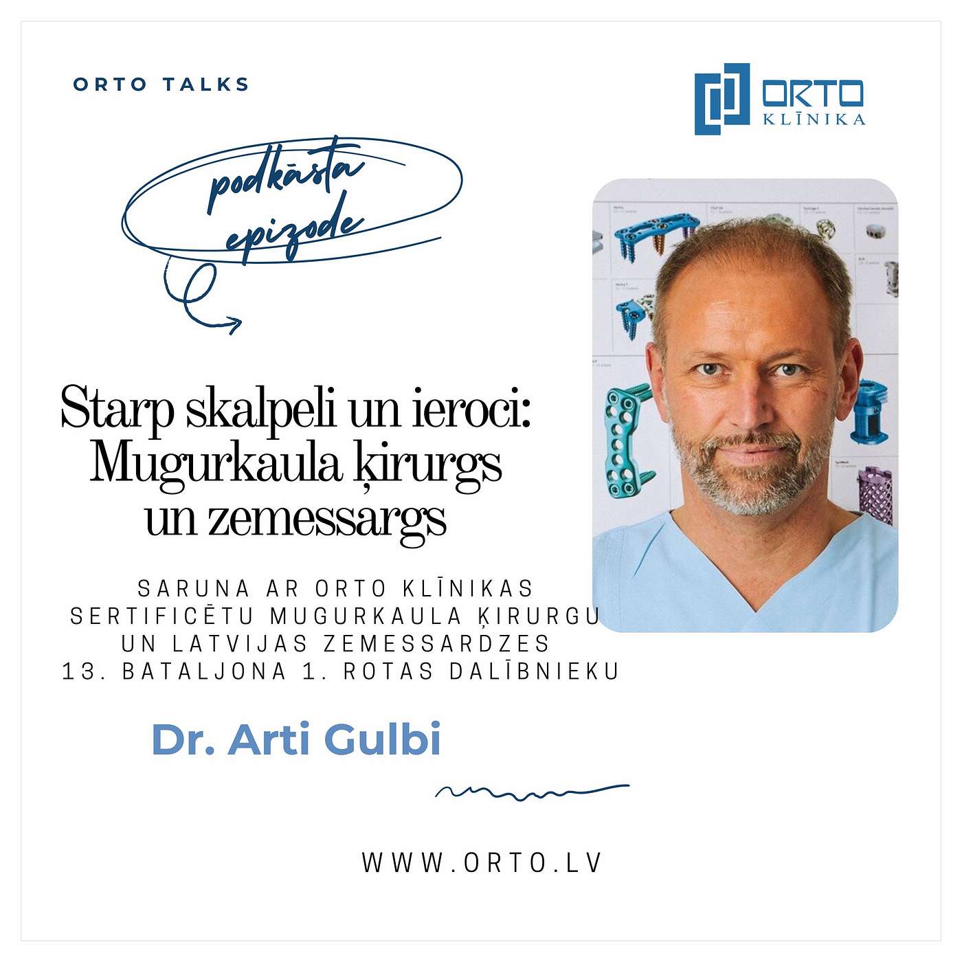 Starp skalpeli un ieroci: Mugurkaula ķirurgs un zemessargs Starp skalpeli un ieroci: Mugurkaula ķirurgs un zemessargs