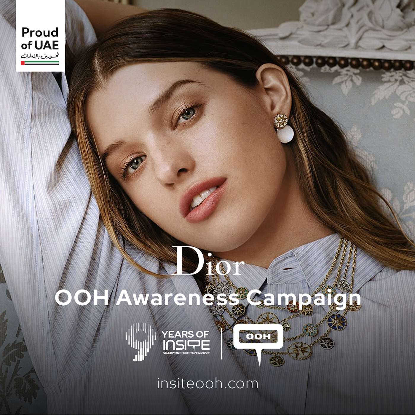 Dior’s Rose des Vents Collection Appears with Ever Anderson Across Dubai’s Digital Screens