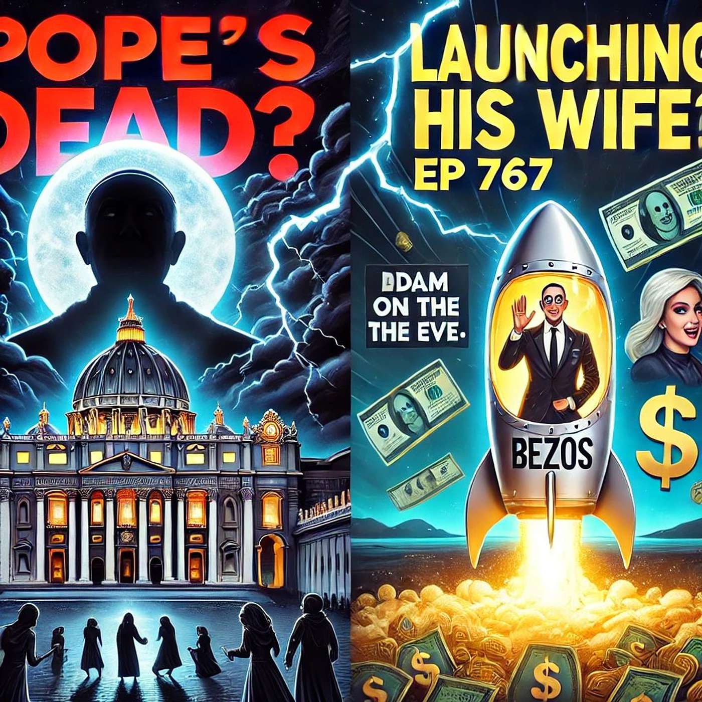 Pope's Dead, Bezos Is Launching Wife Into Space | Adam On The Eve Ep 767