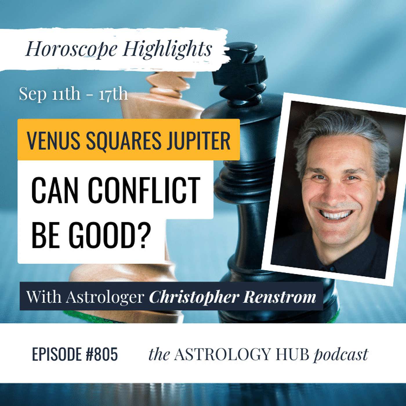 cover of episode [HOROSCOPE HIGHLIGHTS] Venus Square Jupiter: The Meaning of Benefic Planets in Difficult Aspects w/ Christopher Renstrom