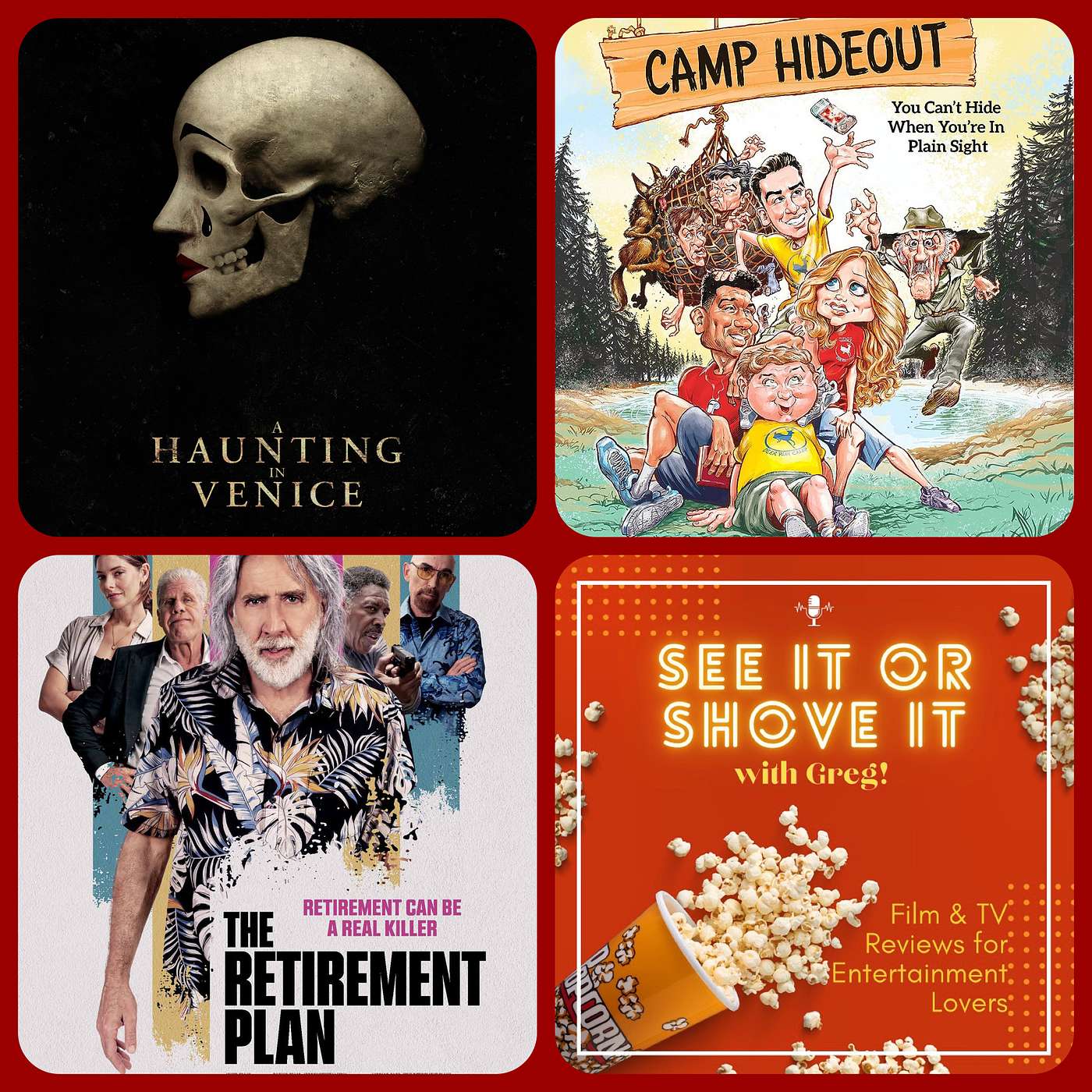Episode 108 - A Haunting in Venice, The Retirement Plan, Camp Hideout episode artwork