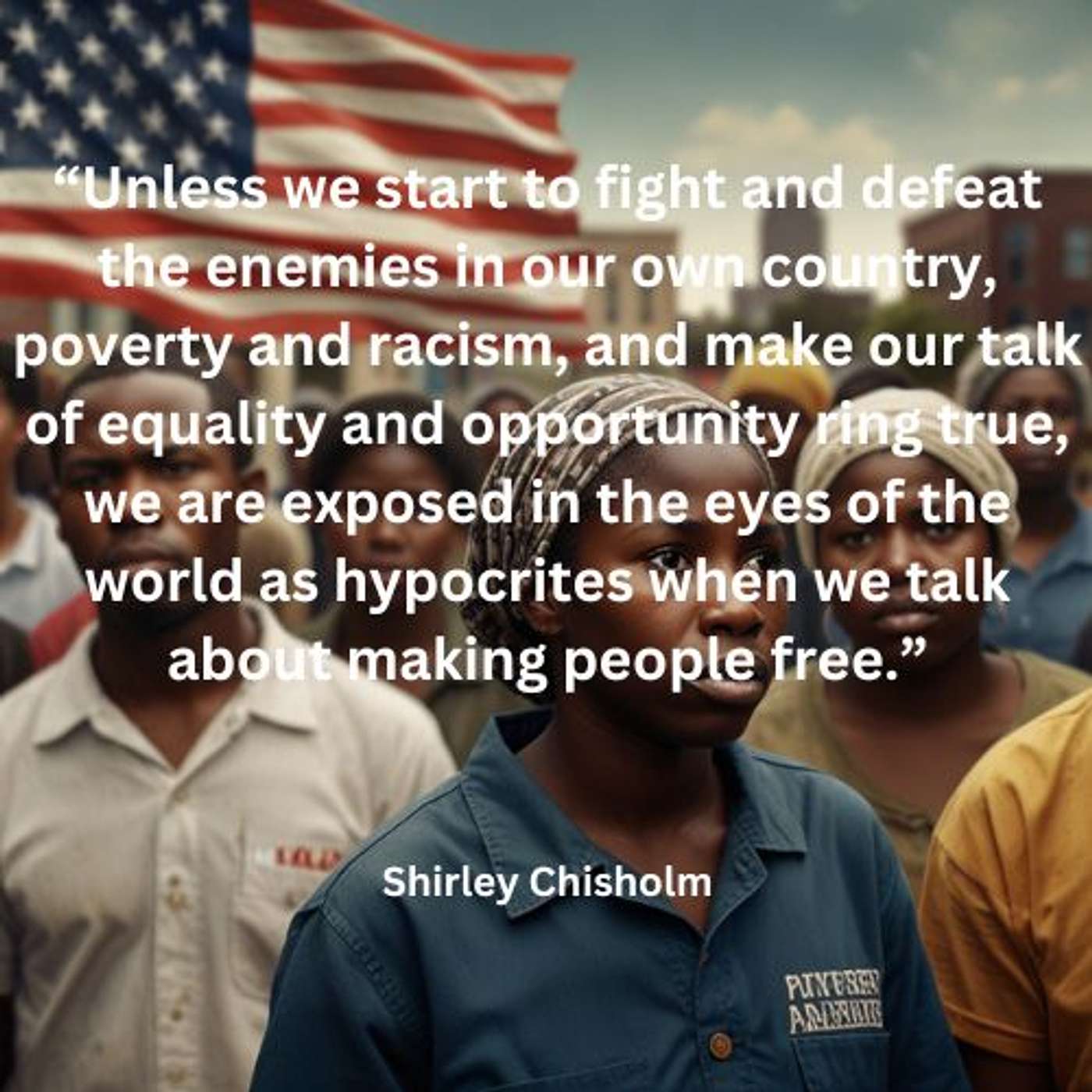 RBT Episode #202 August 17, 2024 - “Unless we…defeat the enemies in our own country, poverty and racism, we are exposed in the eyes of the world as hypocrites…” —Shirley Chisholm