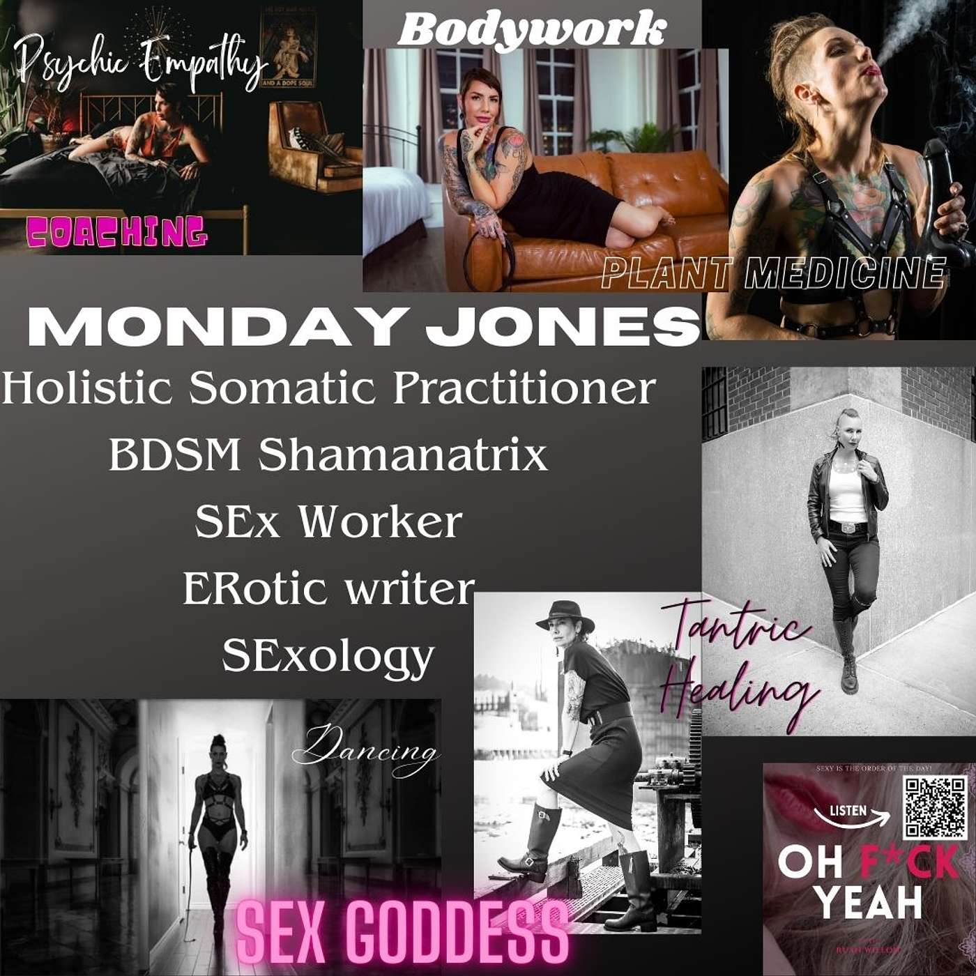 Monday Jones, A Dominant BDSM Shamanatrix, Sex Goddess & Worker, Holistic Somatic Practitoner, Coach, & the Culture of Sexuality, Sexual Health, & Society