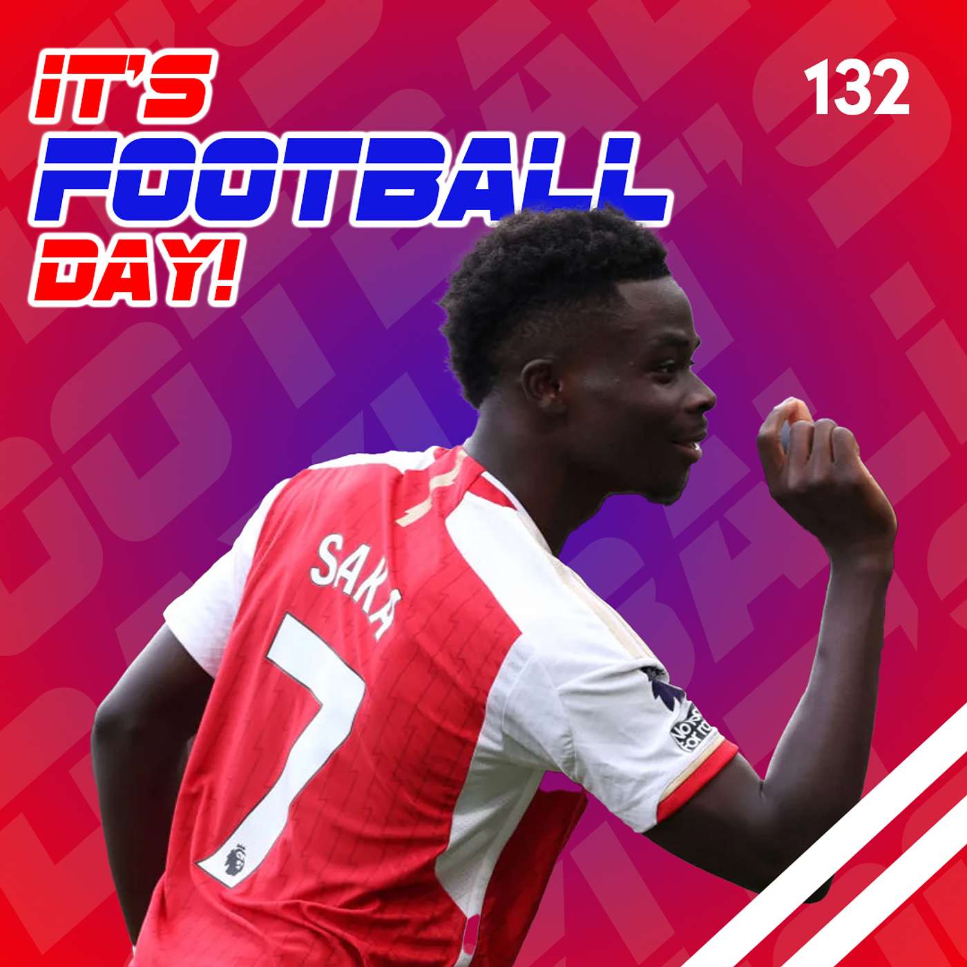 132. ITS FOOTBALL DAY - Maddison and Saka throw darts and shade. episode artwork