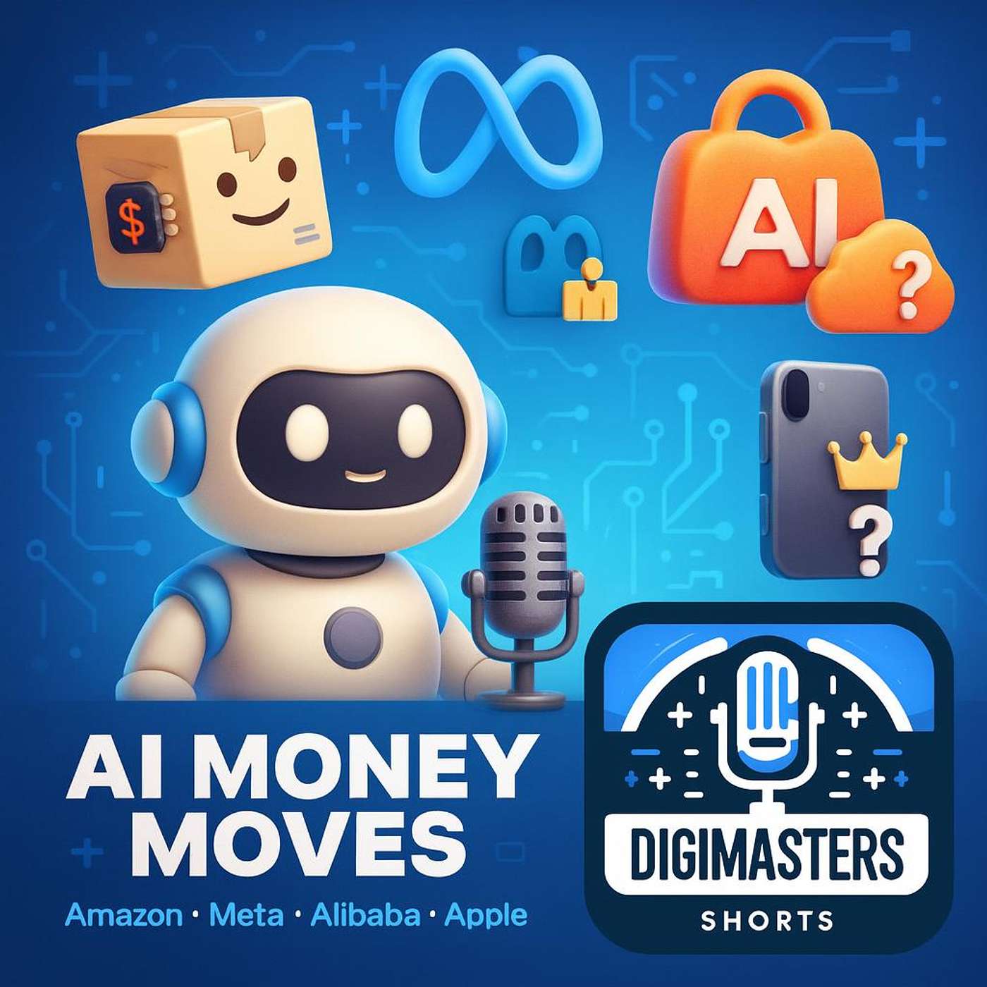 Amazon dumps $33B into Anthropic AI chip bonanza, Meta snatches $1.5B startup talent, Alibaba spins proprietary AI model surge, Apple’s Cook exit sparks AI leadership crisis episode artwork