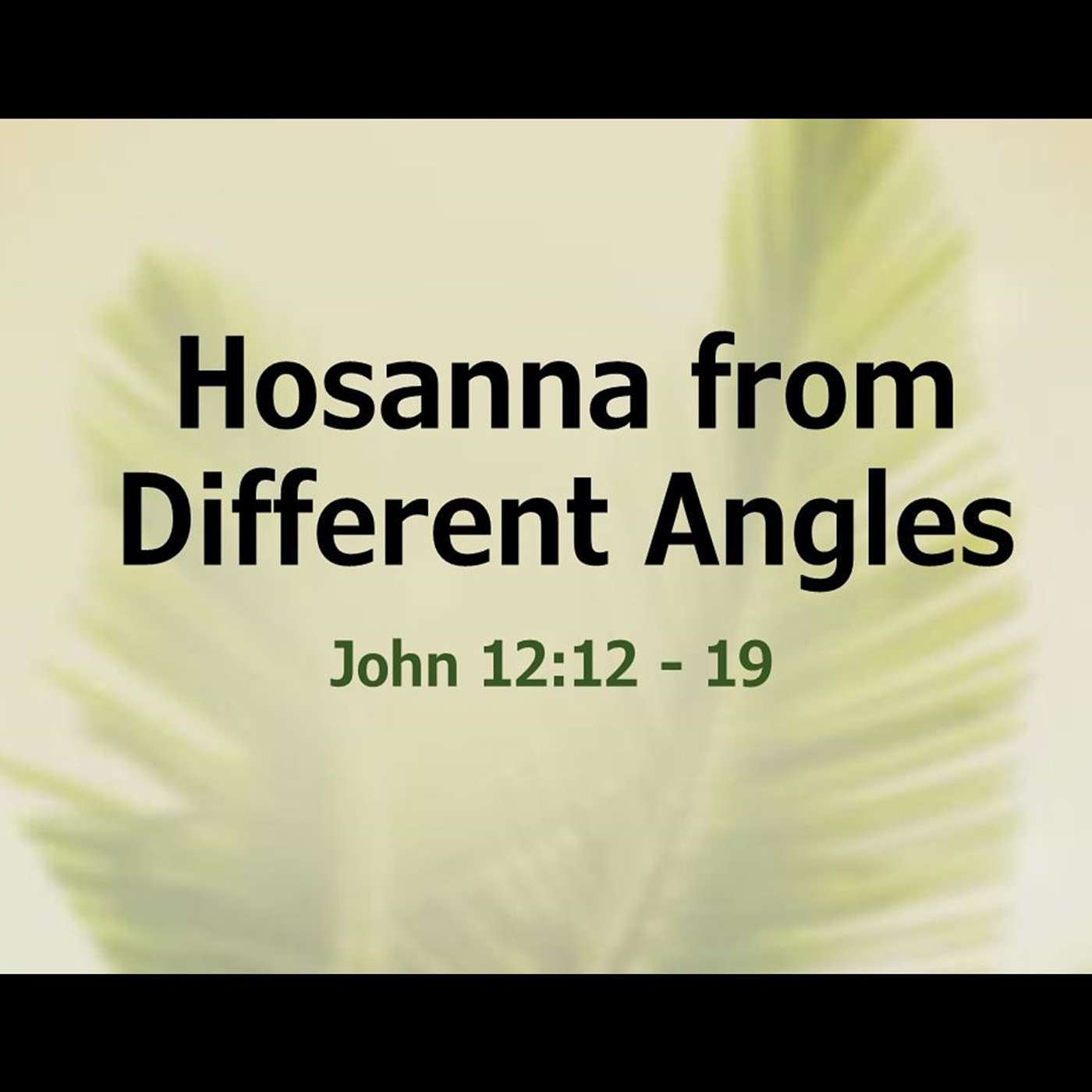 Hosanna From Different Angles