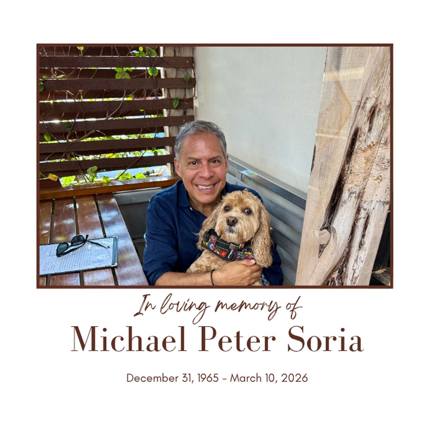 In Loving Memory: Michael Peter Soria