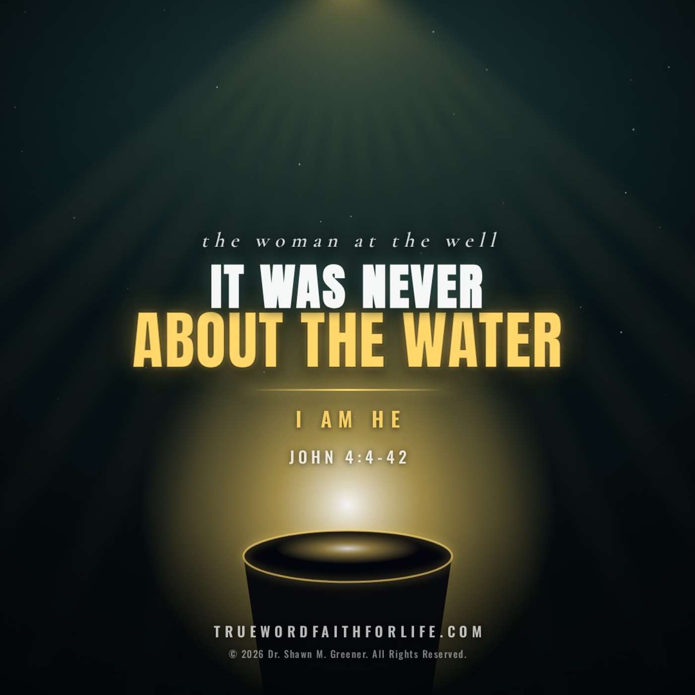 "It Was Never About the Water" I Am HE!