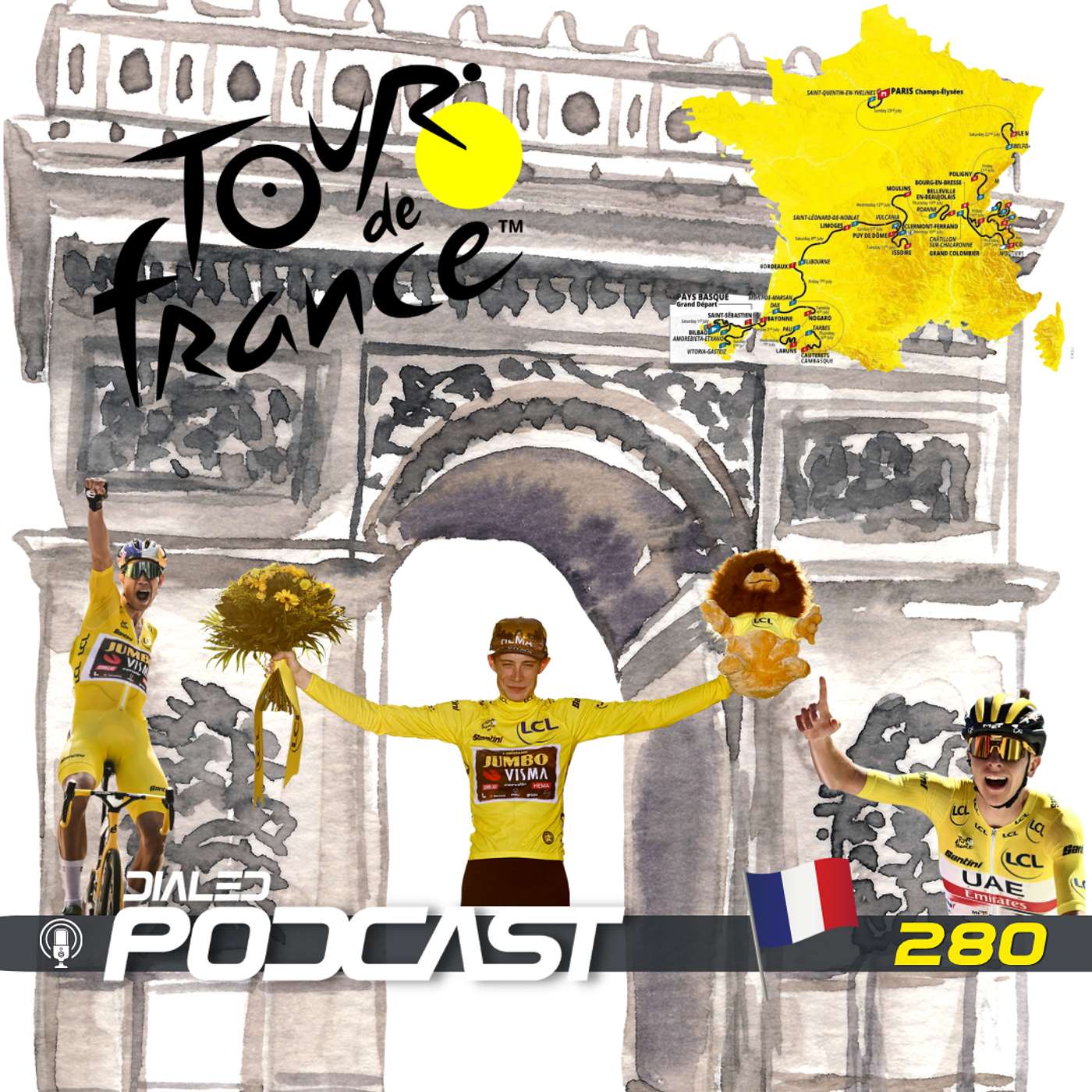 Dialed Podcast 280 - TdF Talk | Unpacking the Oregon Trail Gravel race episode artwork