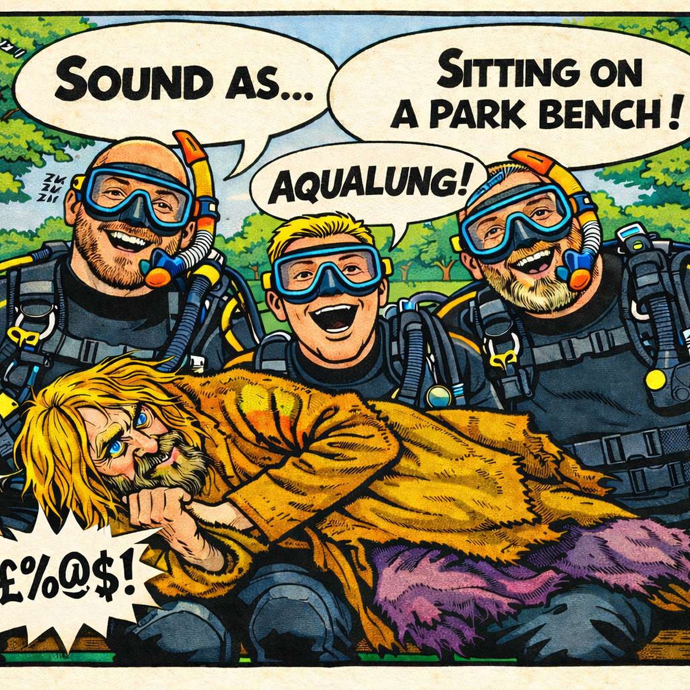 Sitting on a park bench.