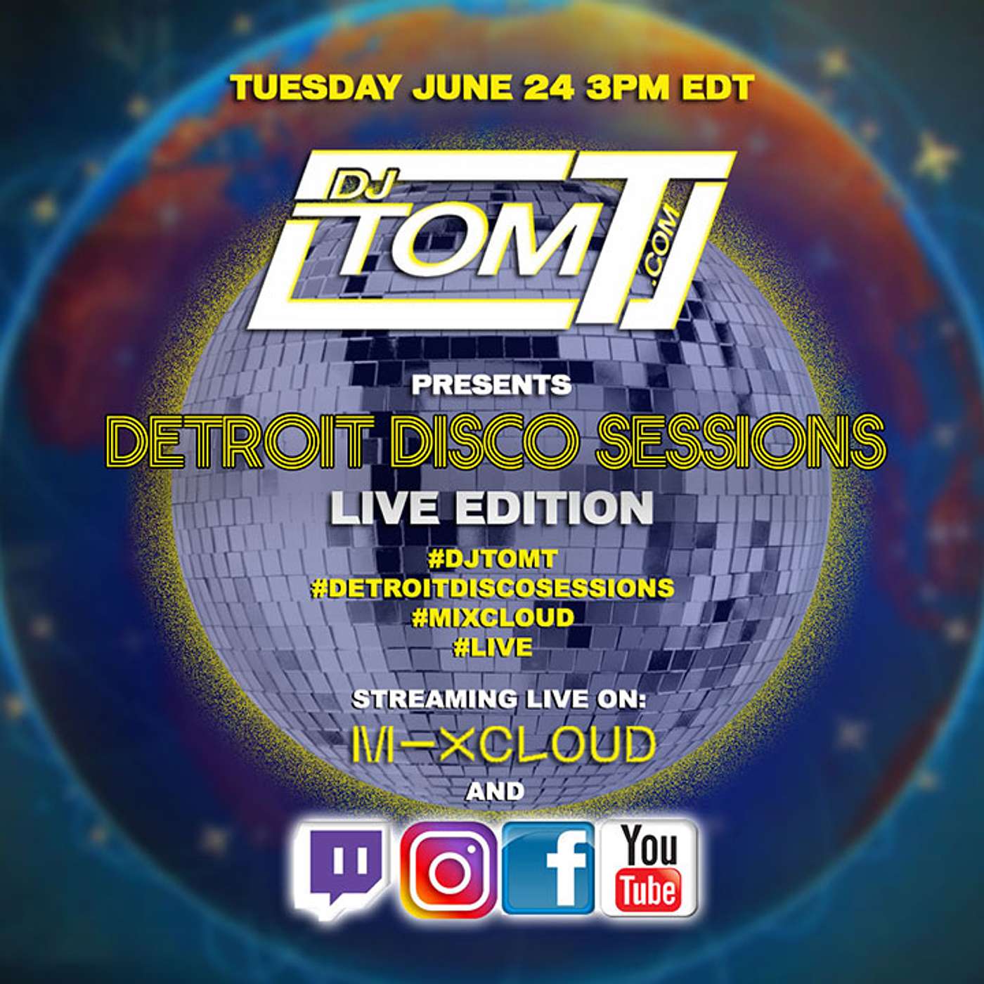 DJ Tom T presents - Detroit Disco Sessions - LIVE - 6/25/2025 episode artwork