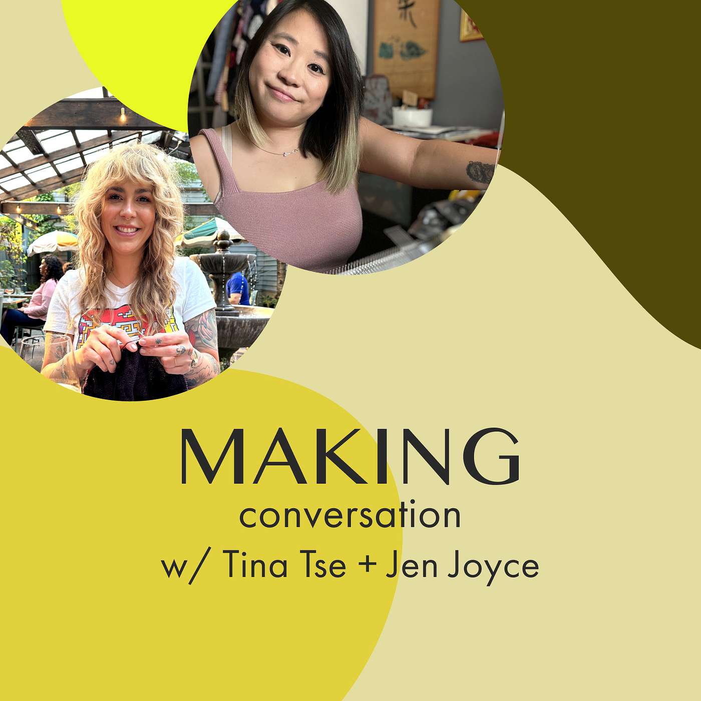 the importance of putting yourself first, aggressive optimism, and the audacity of men (especially the man who invented the knitting machine) w/ Tina Tse and Jen Joyce