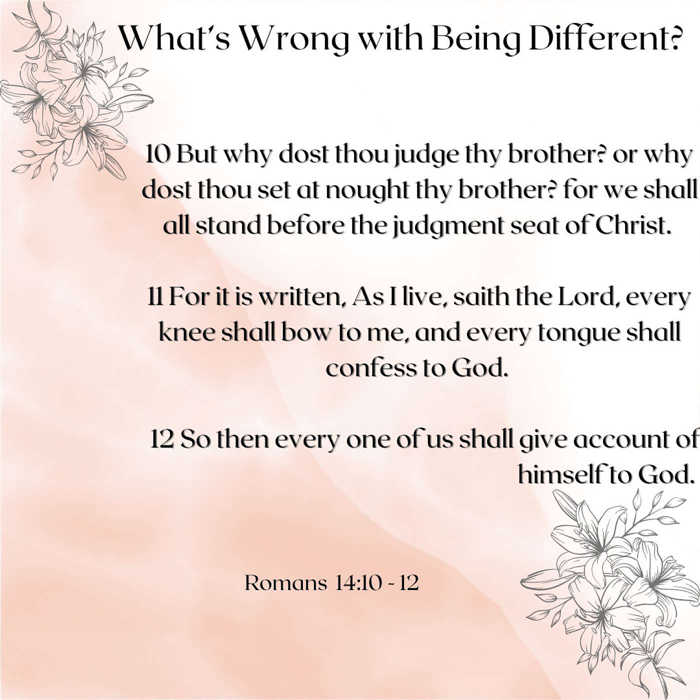 What’s Wrong with Being Different? (Pride)