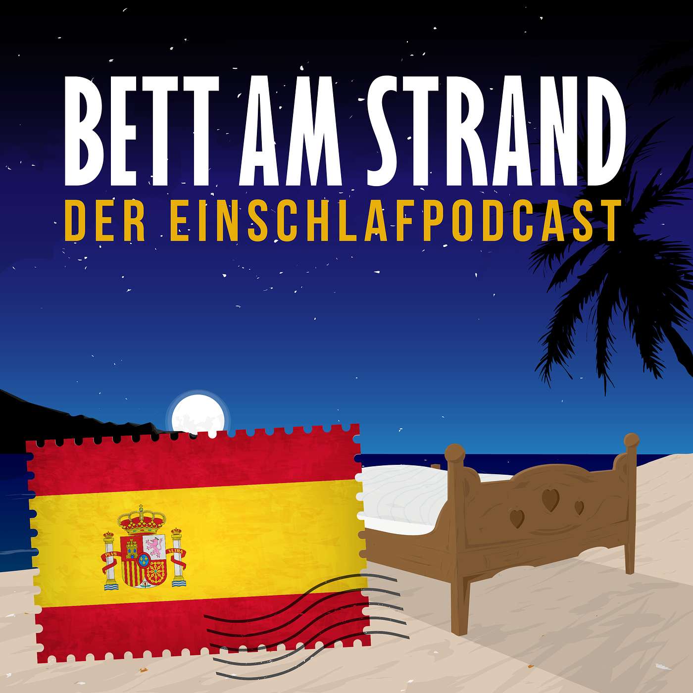 Bett am Strand | Einschlafen zu Reisegeschichten