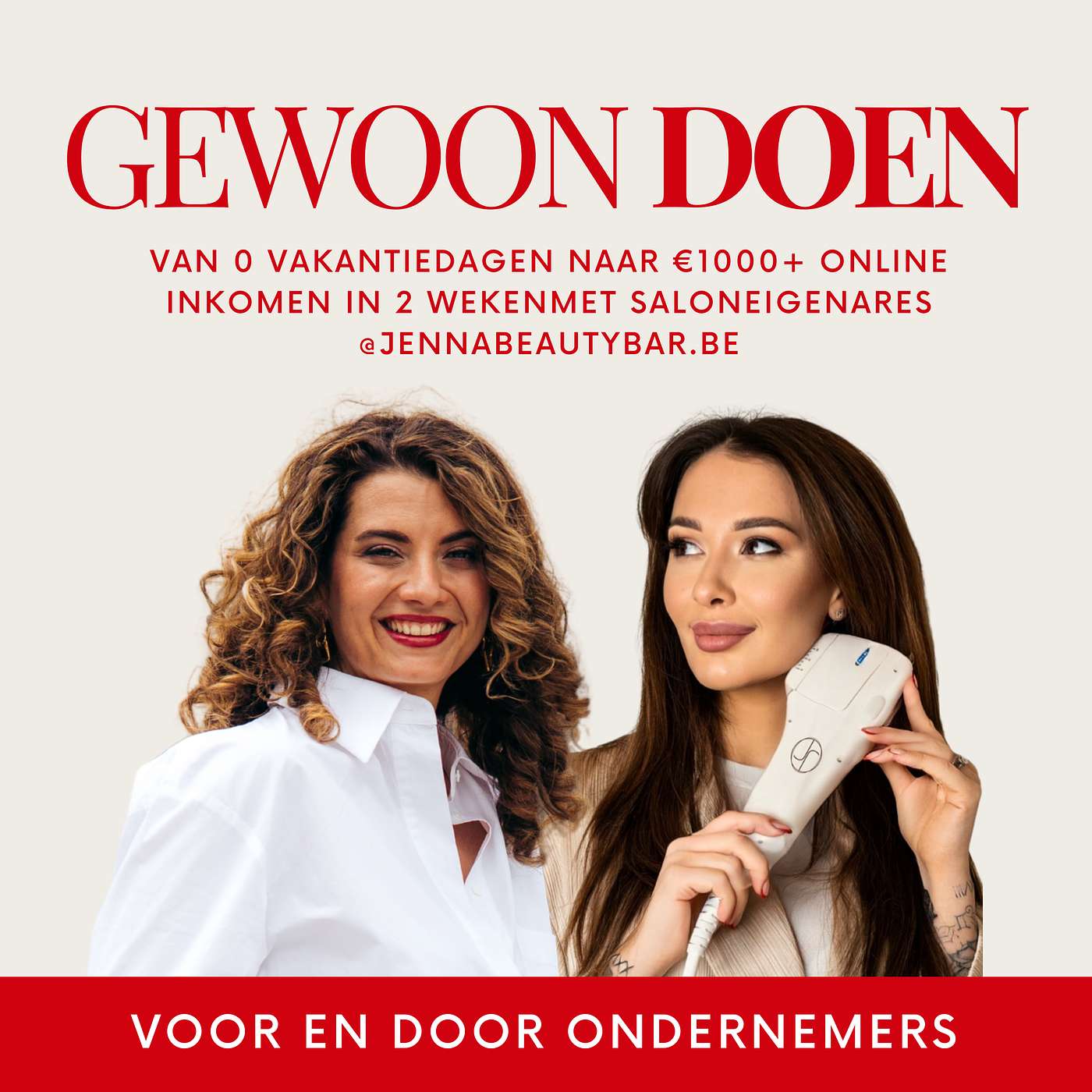 PRO Van 0 vakantiedagen naar €1000+ online inkomen in 2 weken met saloneigenares @jennabeautybar.be