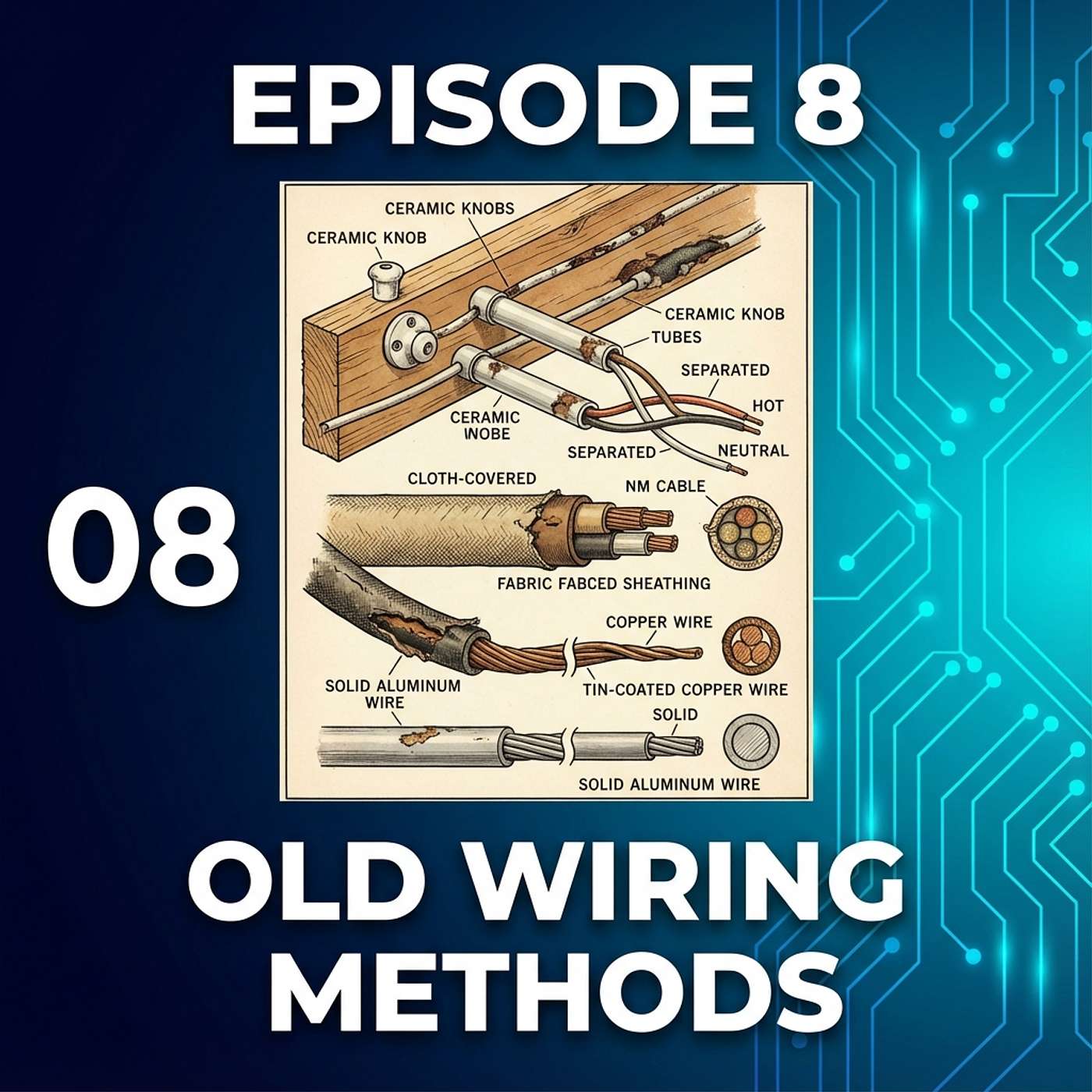 08 - Old Wiring Methods: Knob & Tube, Cloth-Covered, Aluminum episode artwork