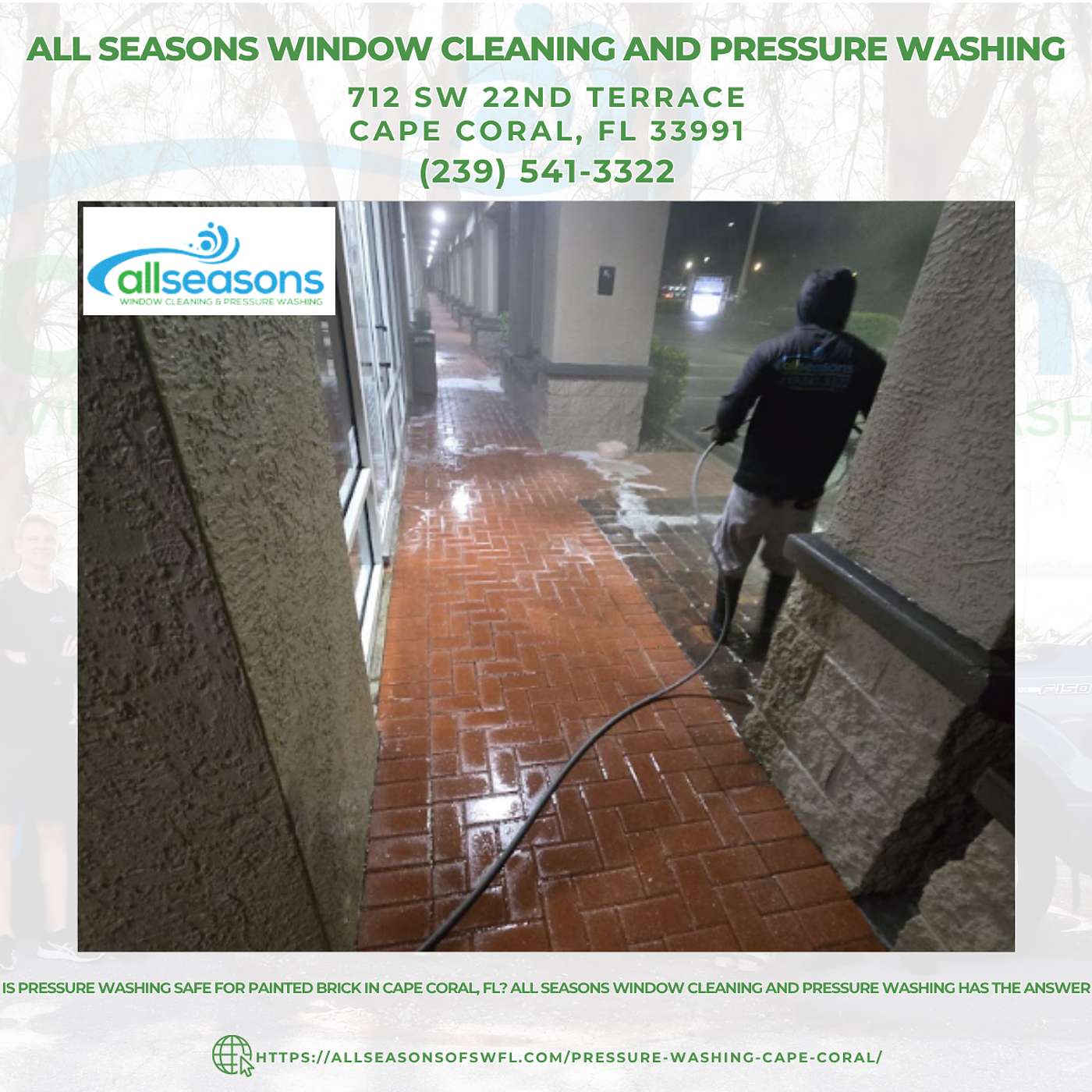 Is Pressure Washing Safe for Painted Brick in Cape Coral, FL? All Seasons Window Cleaning and Pressure Washing Has the Answer episode artwork