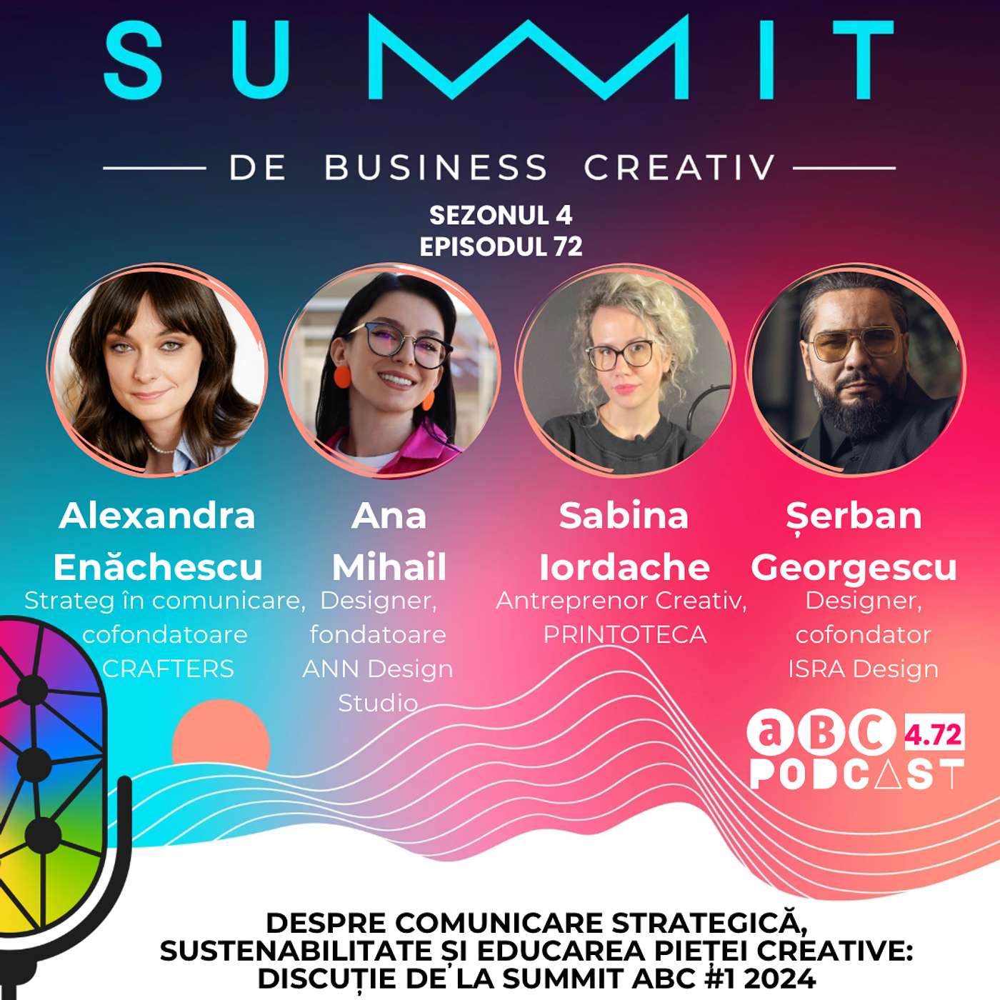 4.72 aBC: Sabina Iordache, Alexandra Enăchescu, Ana Mihail și Șerban Georgescu despre comunicare strategică, sustenabilitate și educarea pieței creative: discuție de la Summit aBC #1 2024