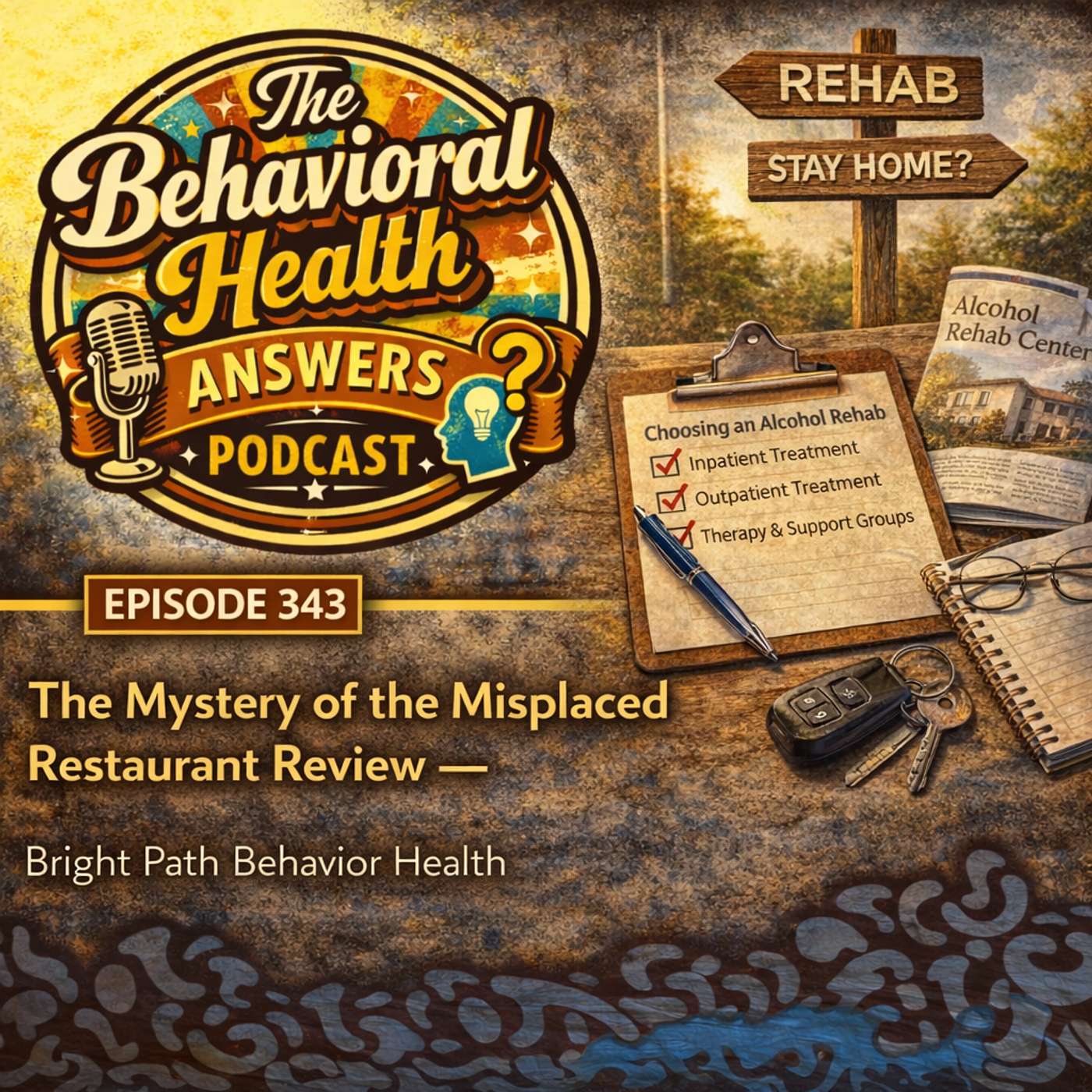 Episode 343: The Mystery of the Misplaced Restaurant Review | Bright Path Behavior Health episode artwork